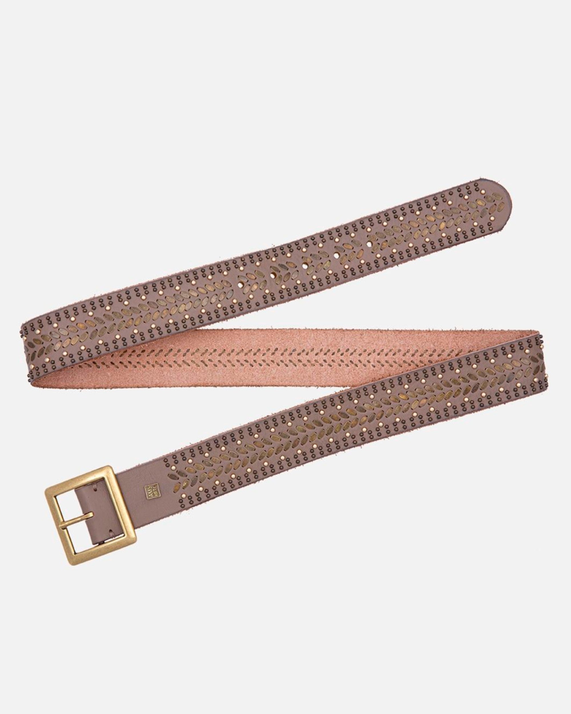 WORTH NEW YORK Brown Belt Rootbeer Suede Contrast Bead Tie Boho 2 x 31 Small NWT My Hunt for the Perfect Brown Suede Belt | The Strategist main image 2
