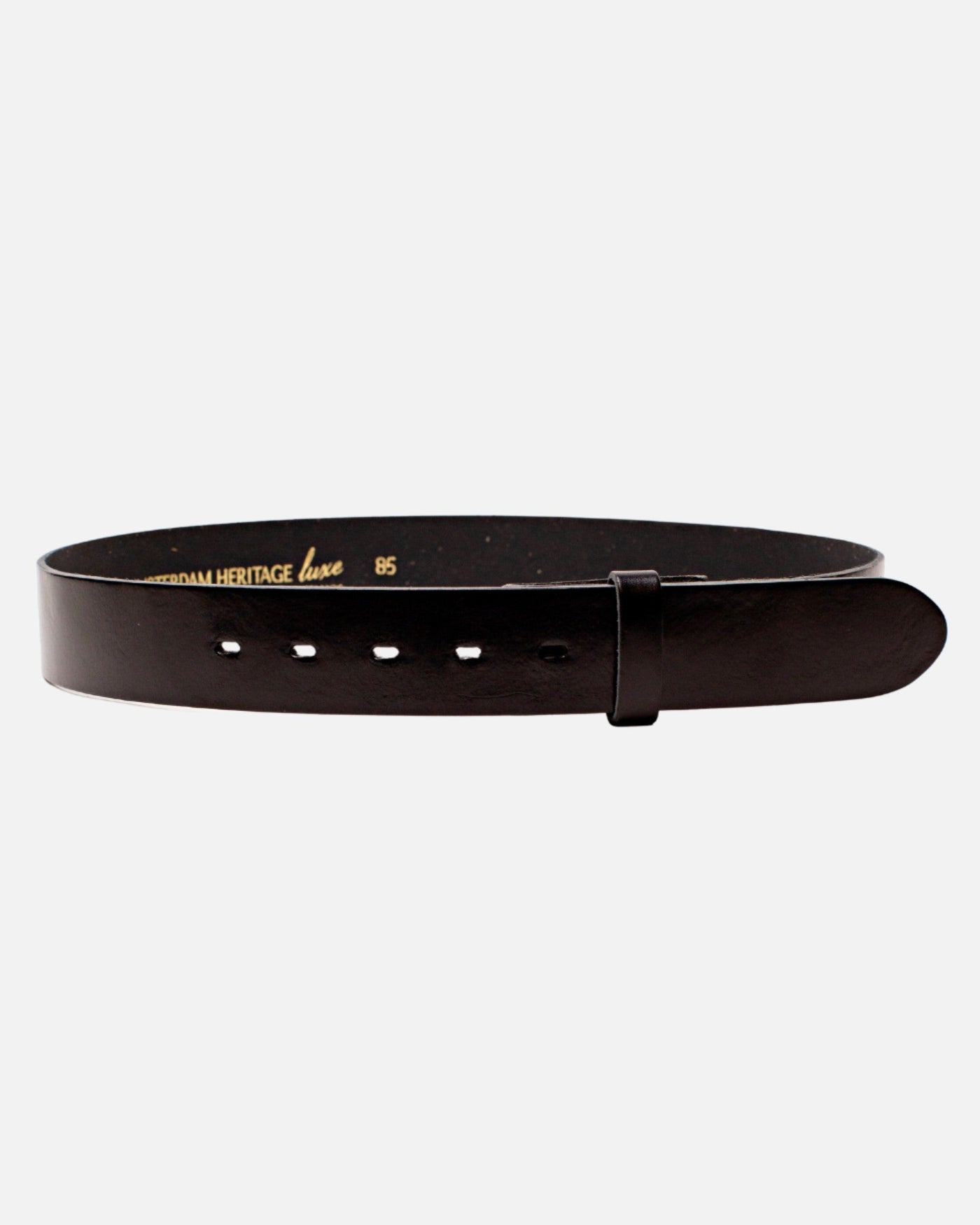 Mia | Black Smooth Leather Belt Strap
