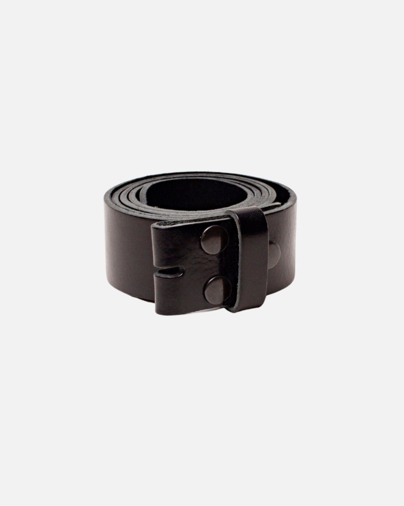 Mia | Black Smooth Leather Belt Strap