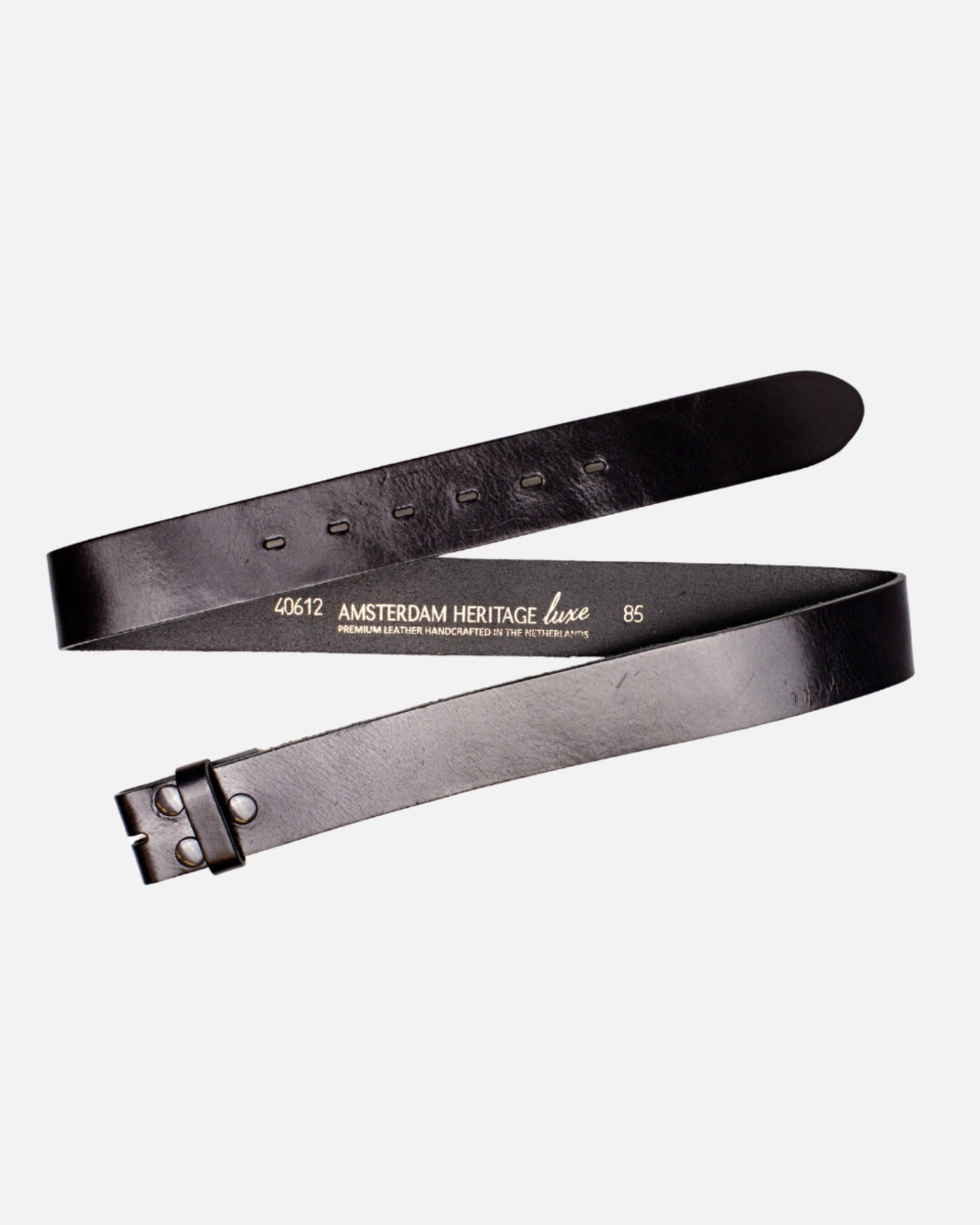 Mia | Black Smooth Leather Belt Strap