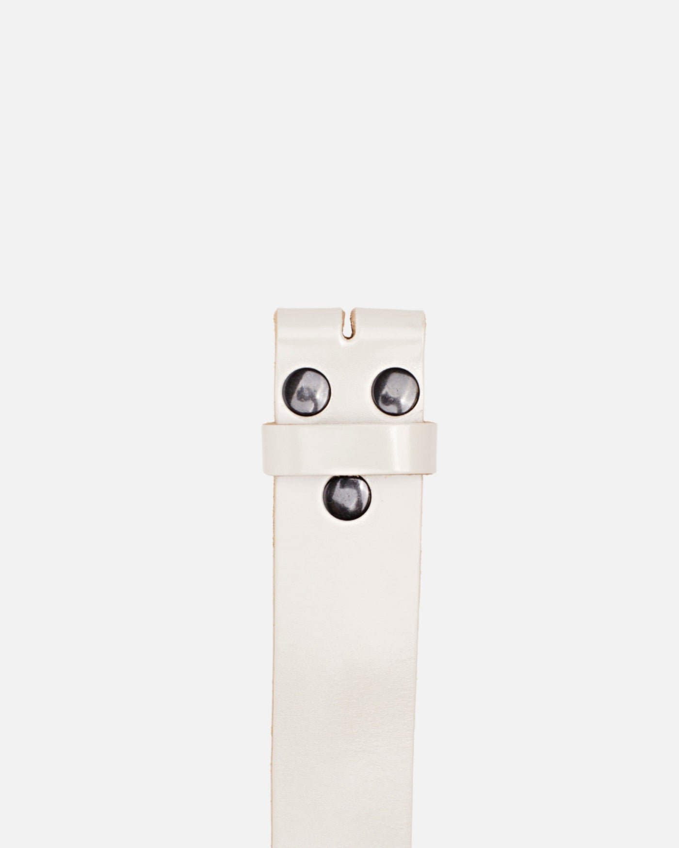 Mia | White Smooth Leather Belt Strap