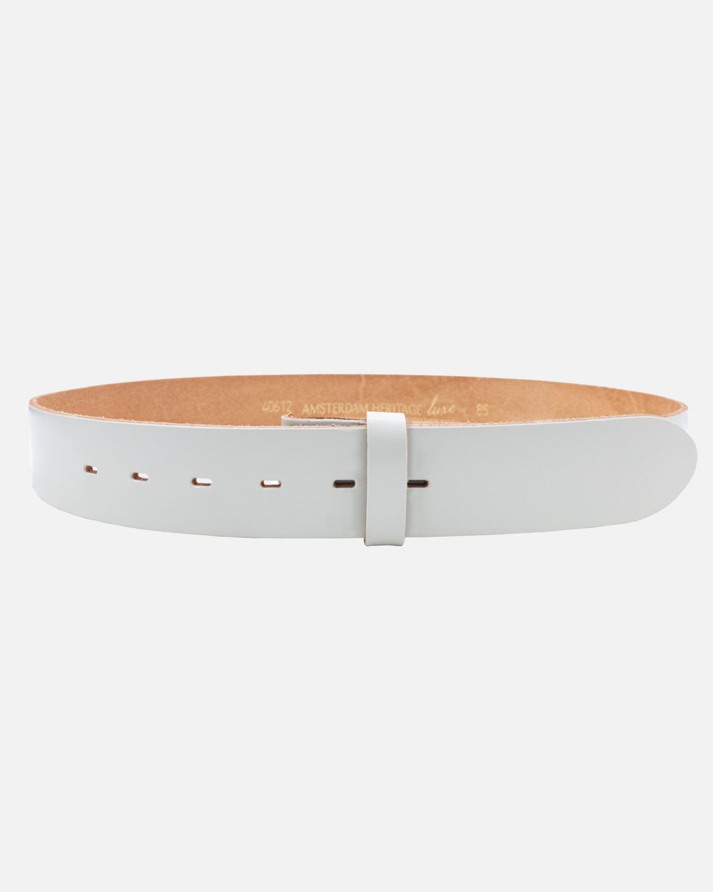 Mia | White Smooth Leather Belt Strap