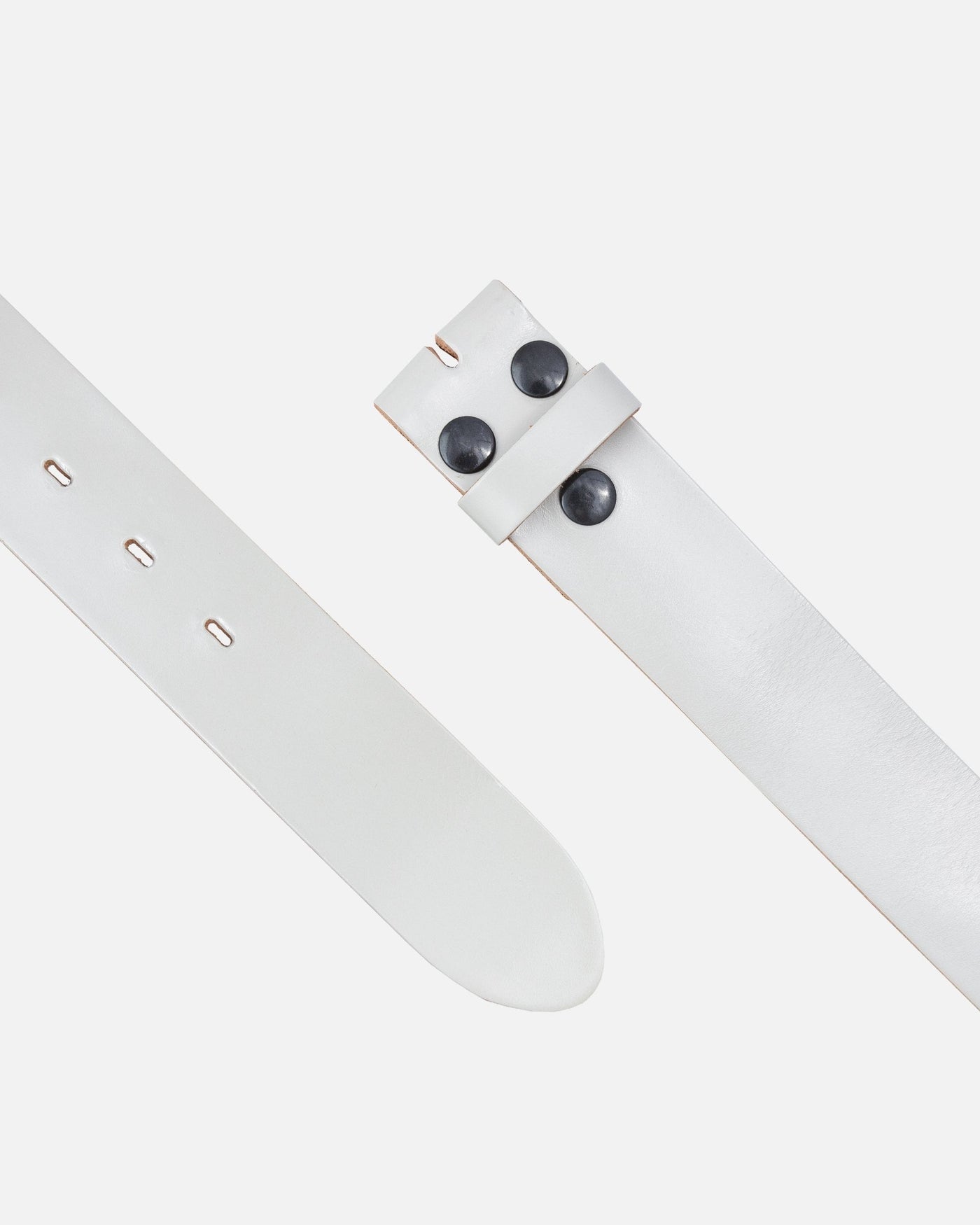 Mia | White Smooth Leather Belt Strap
