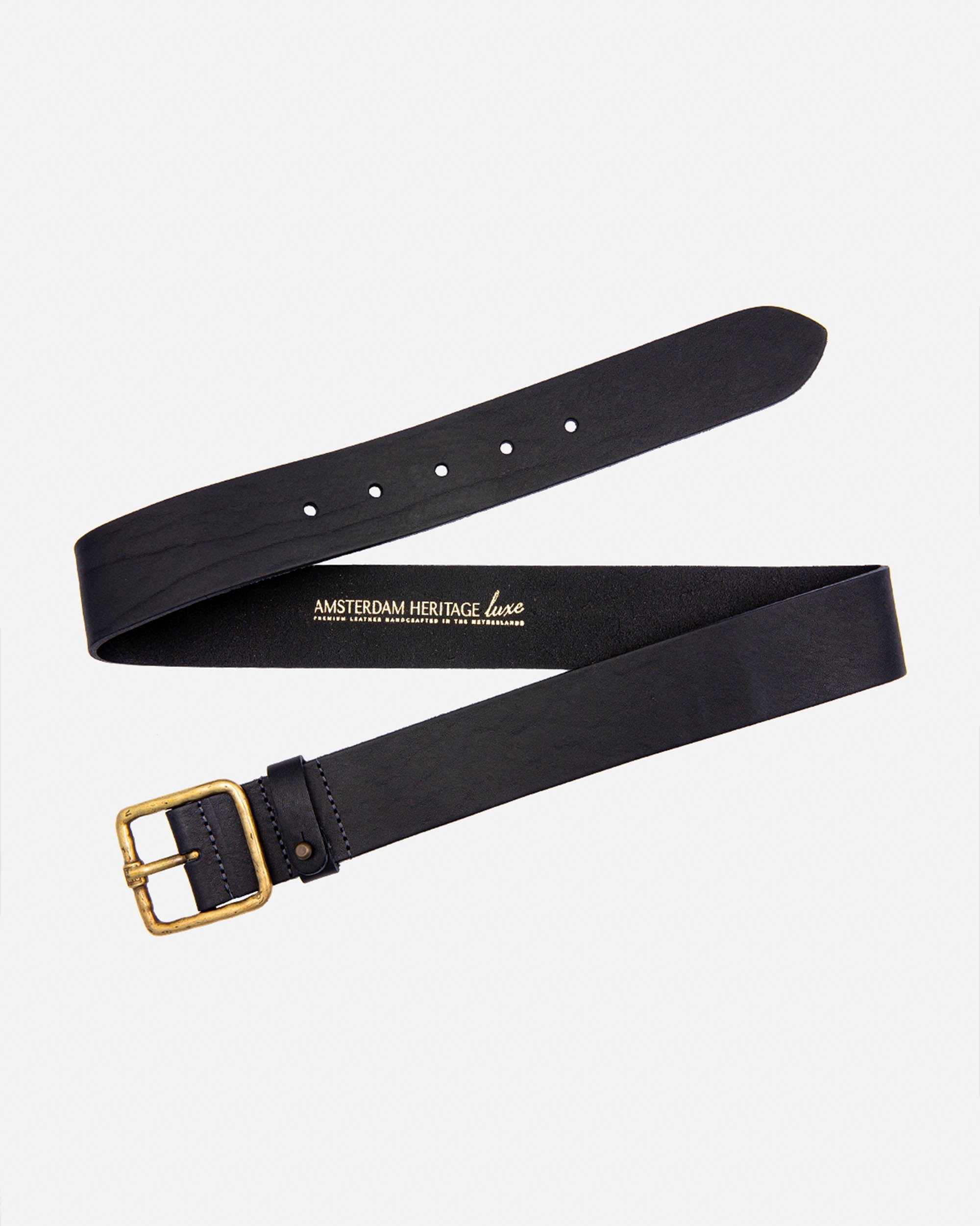 Kaya | Vintage Gold Square Buckle Leather Belt | Boston Proper