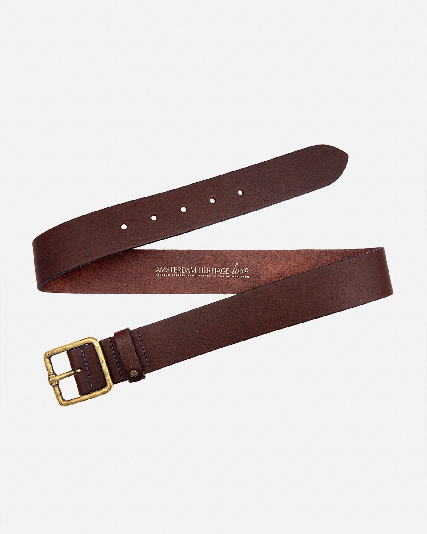 Kaya | Vintage Gold Square Buckle Leather Belt