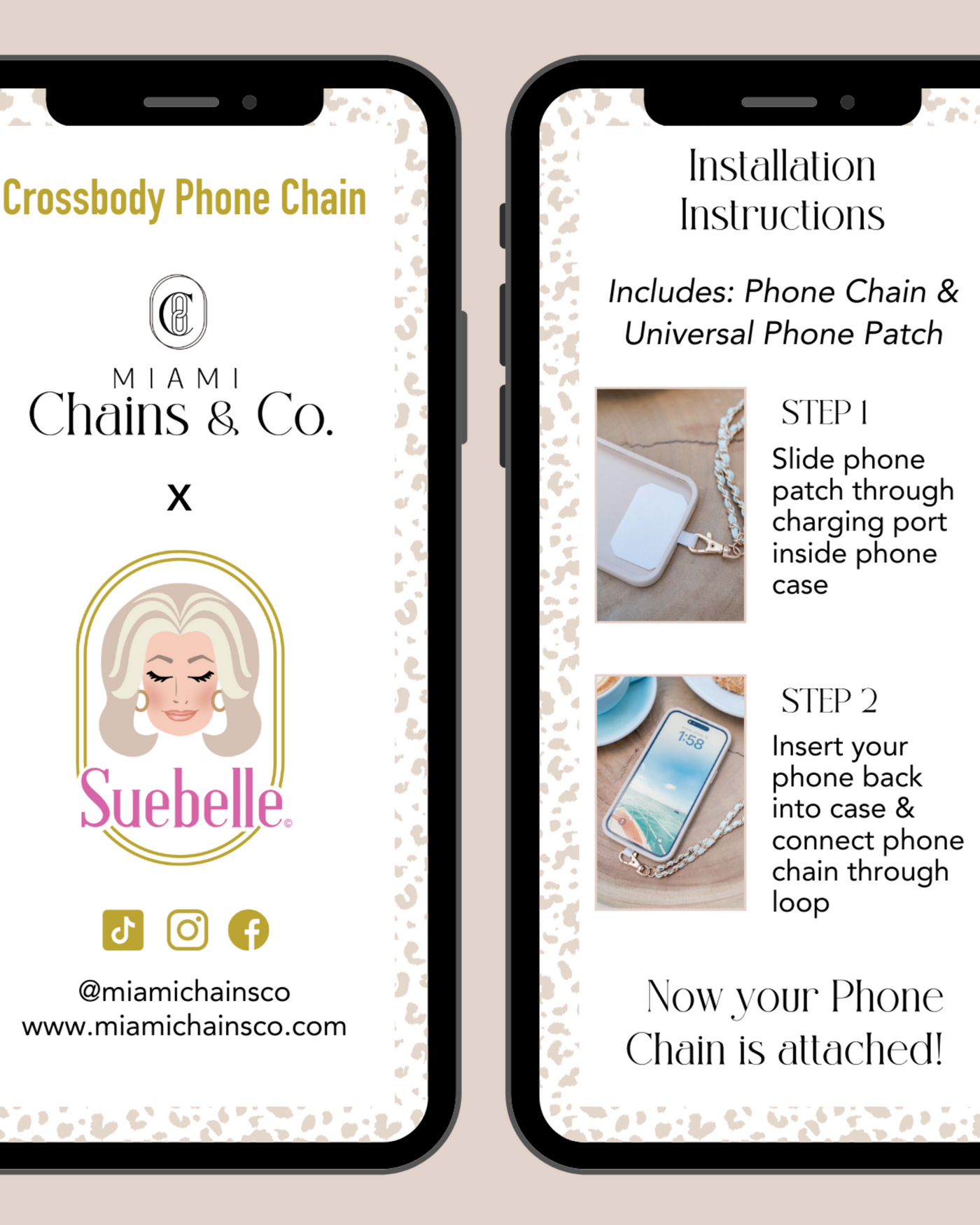Oh Lala Leopard Crossbody Phone Chain