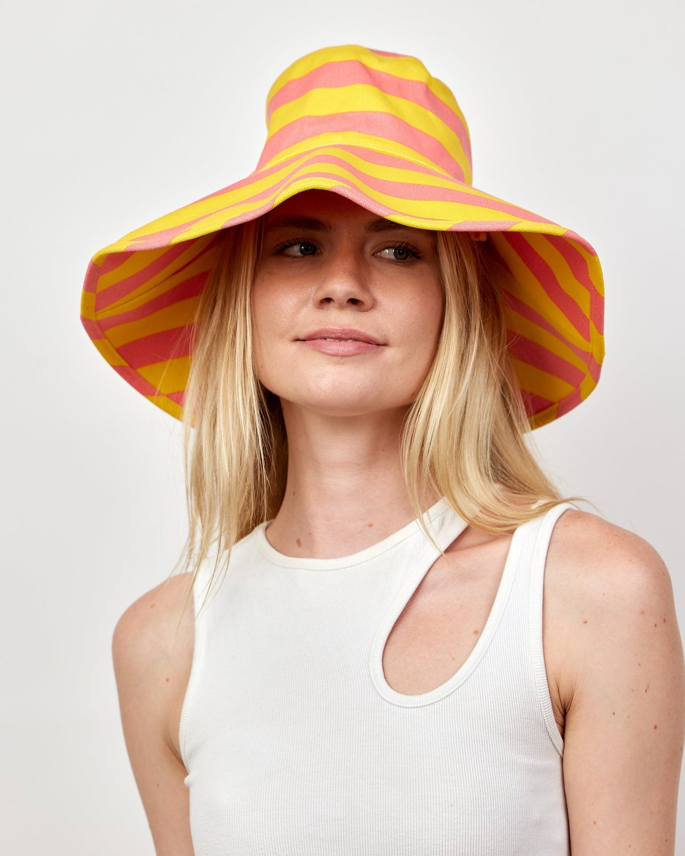 Striped Canvas Sunhat
