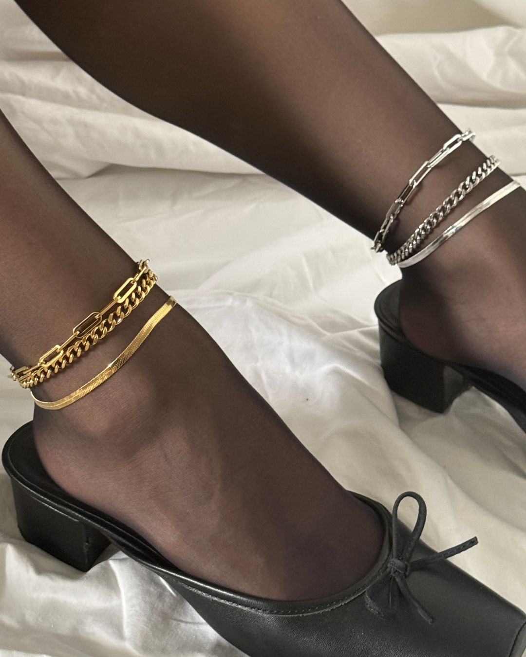 CINTHIA ANKLET SET SILVER