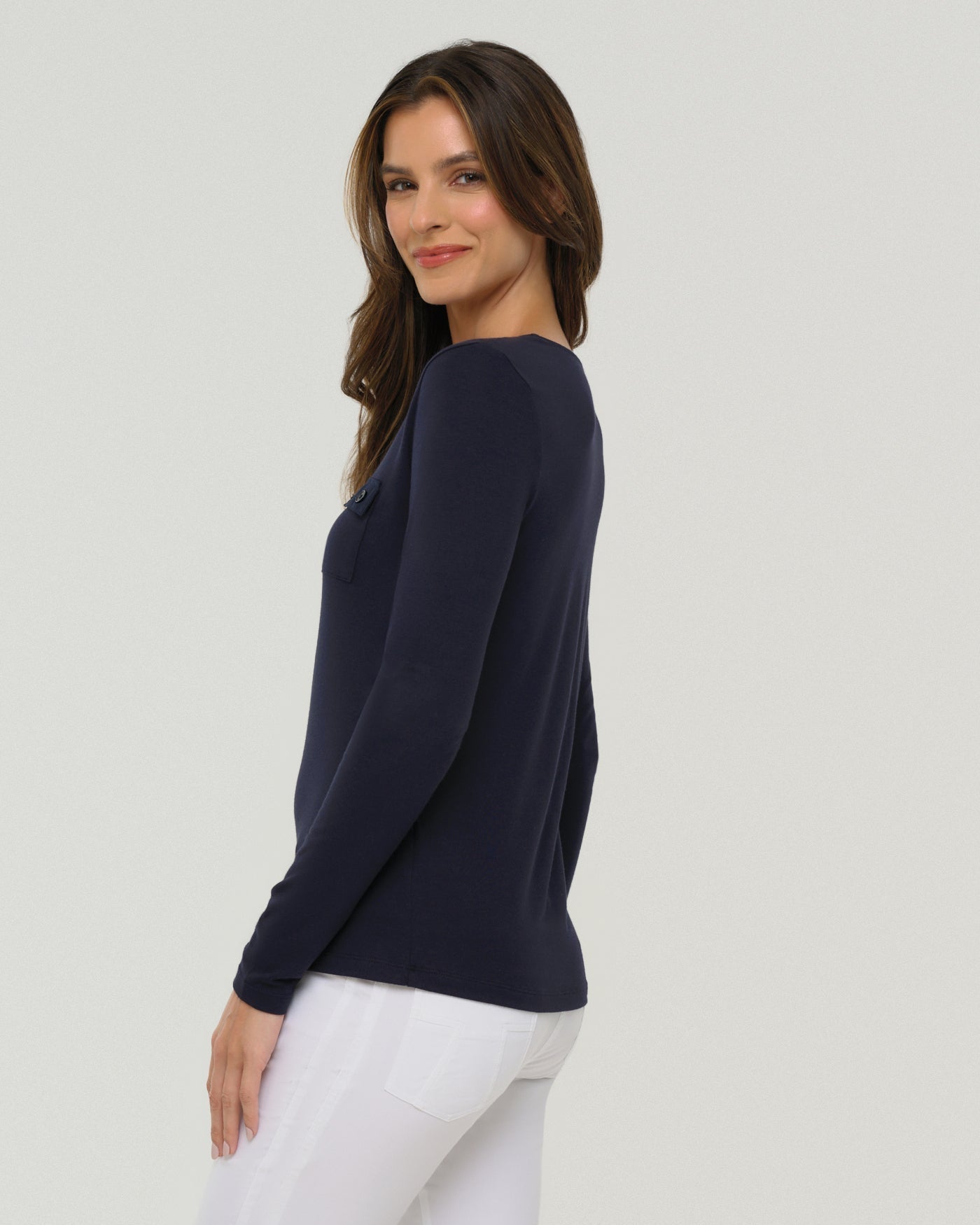 Calista Roll up Henley Top