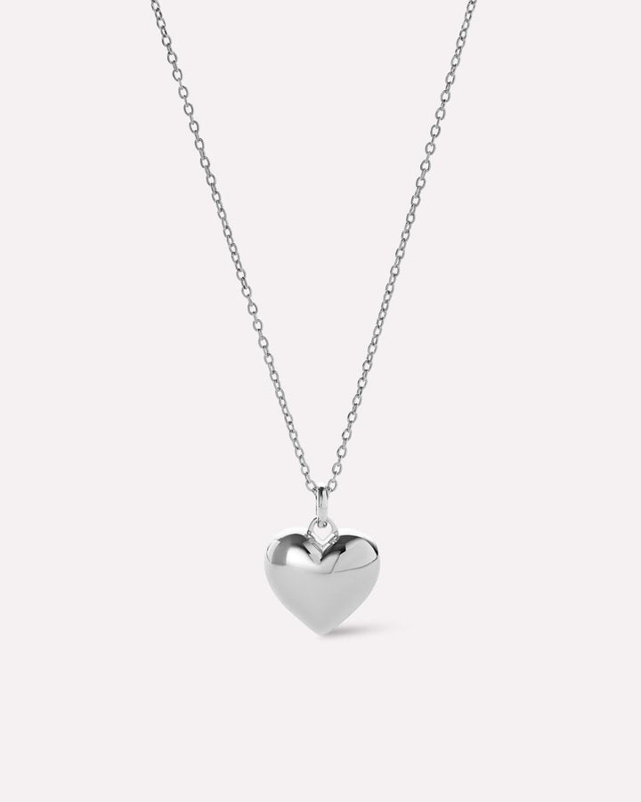 Heart Necklace - Lev Small Silver
