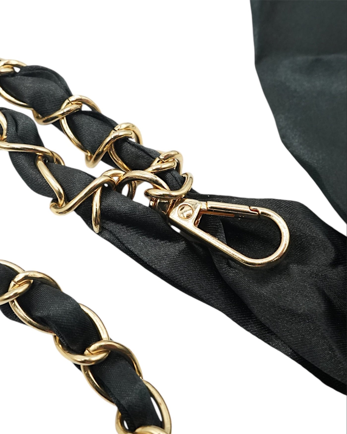 Black Satin Sash Crossbody Phone Chain