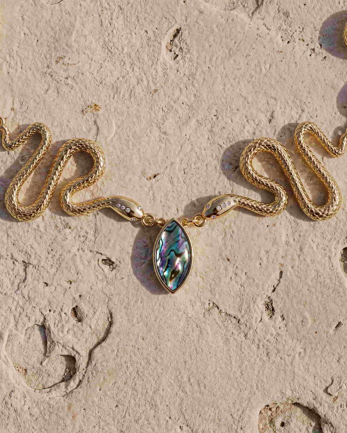 Abalone Serpentina Snake Choker