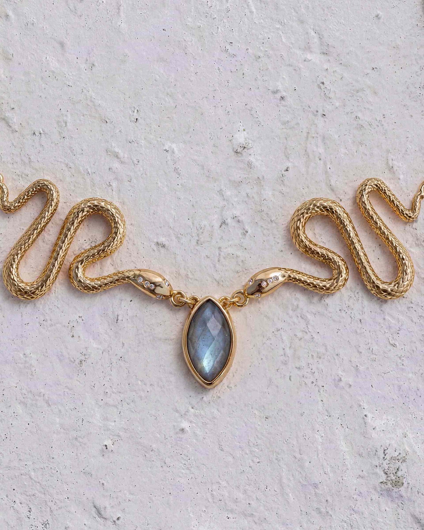 Mother of Pearl Serpentina Snake Choker