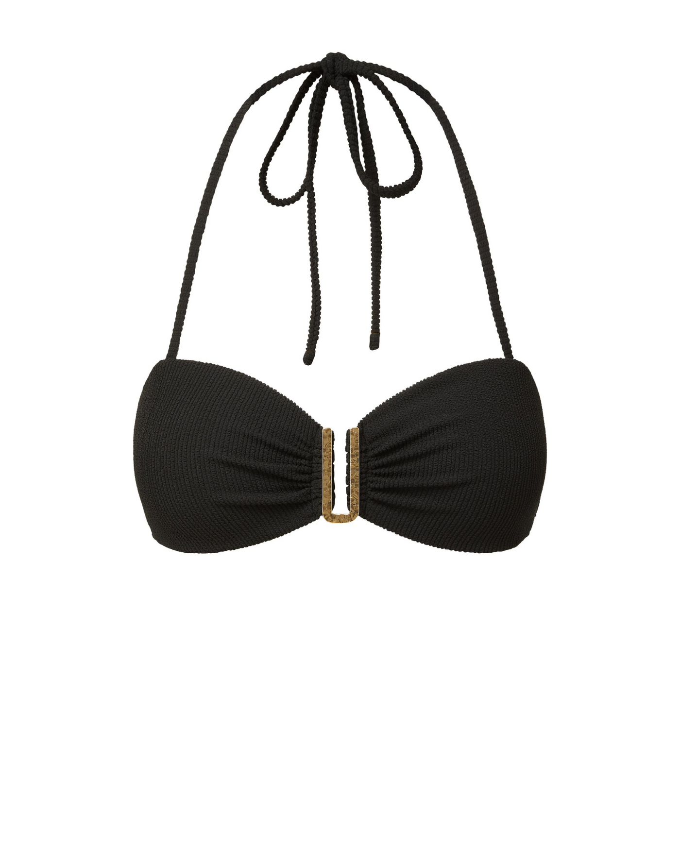 Cindy Swim Top Black Texture