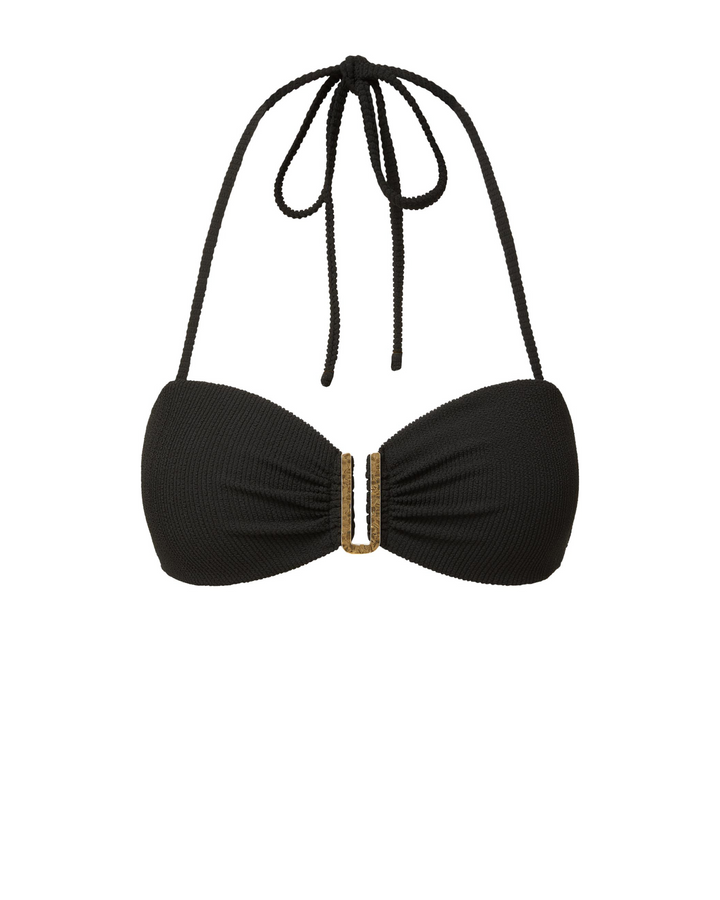 Cindy Swim Top Black Texture
