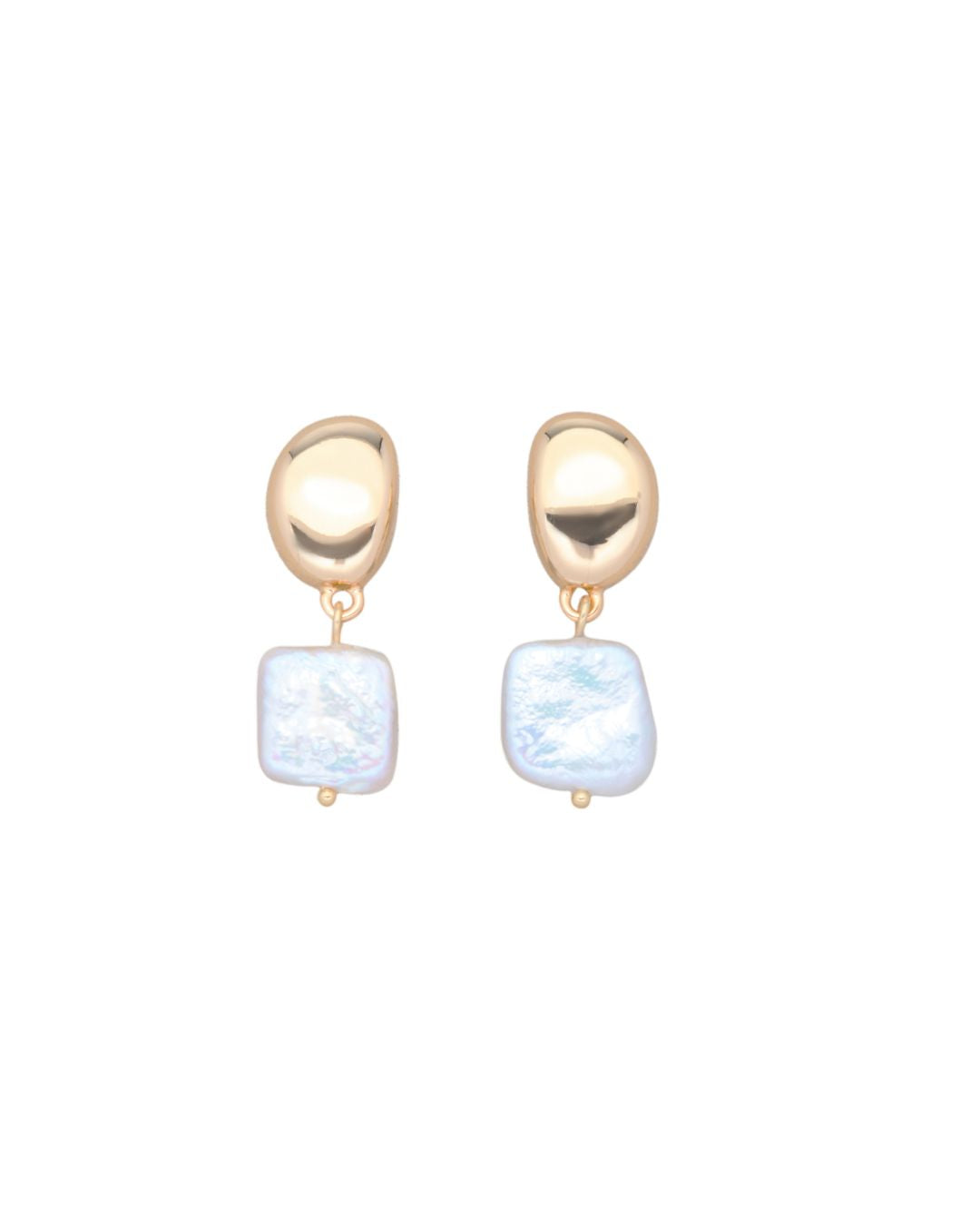 FRESHWATER PEARL PINA EARRINGS GOLD