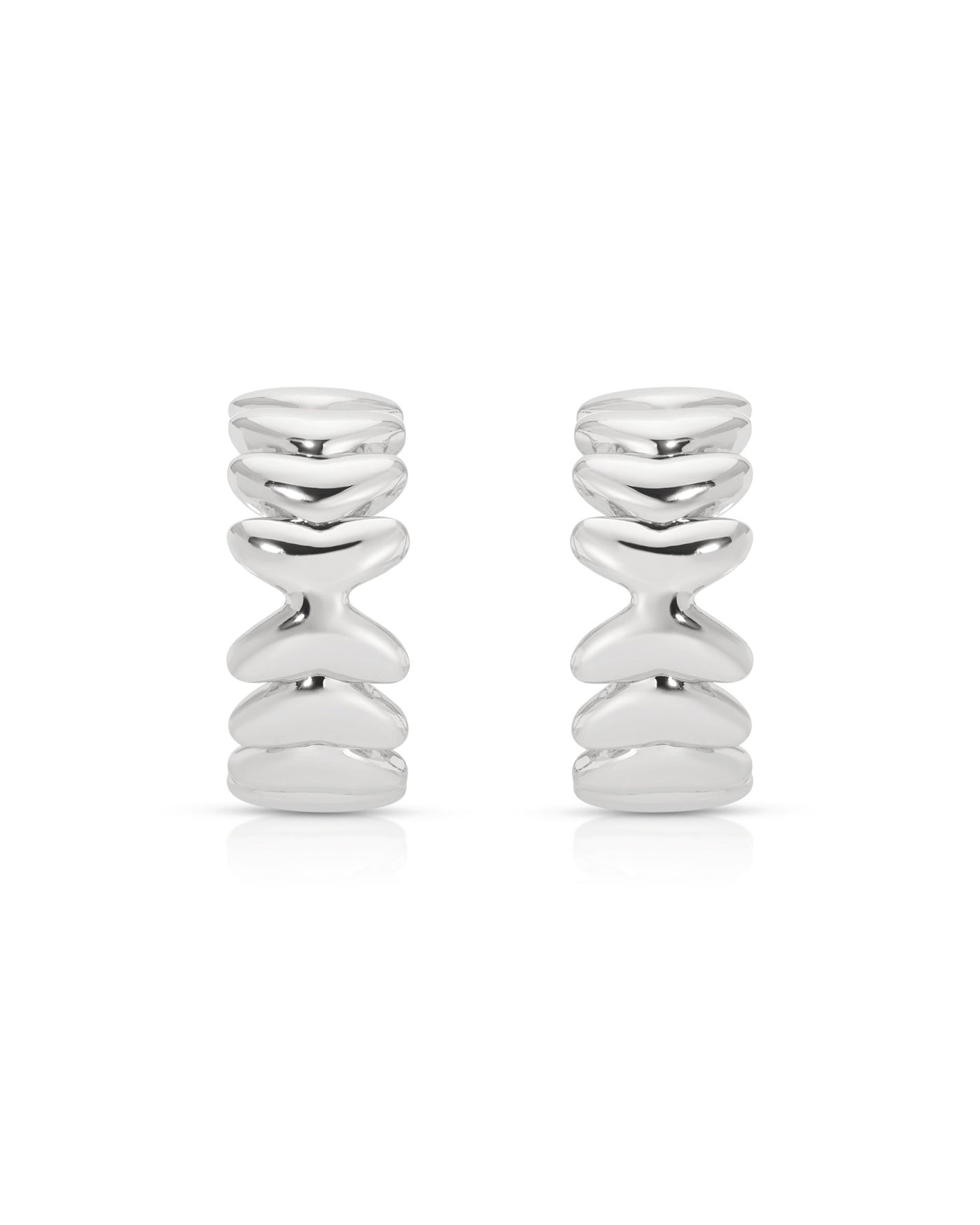 Small Metal Moderna Hoops