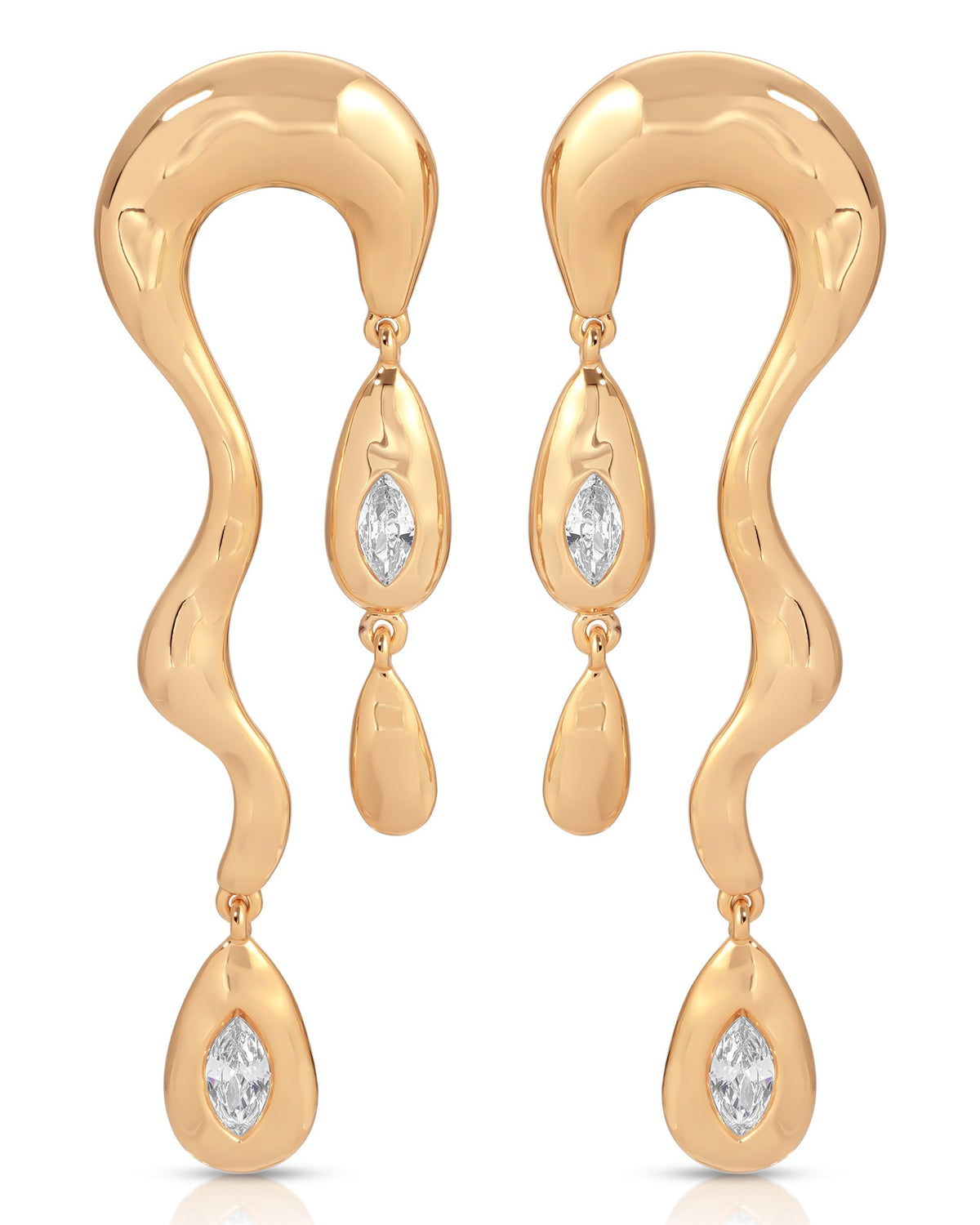 Melting Metal Dangle Earrings