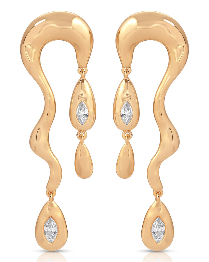 Melting Metal Dangle Earrings