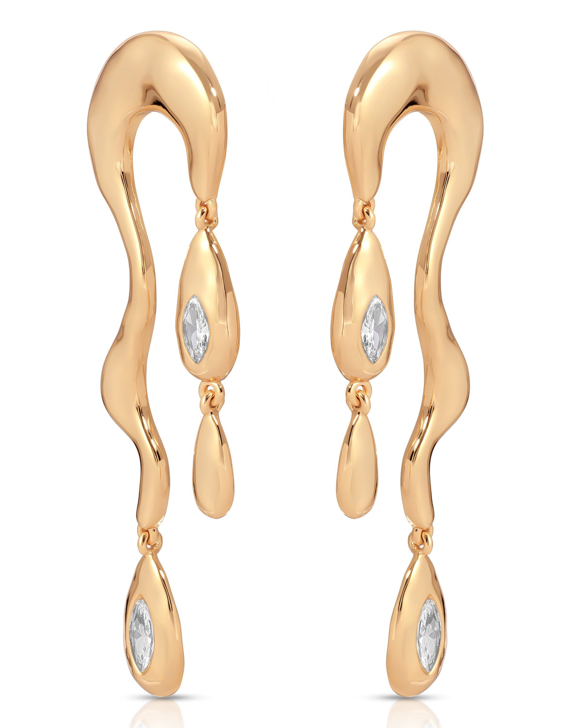 Melting Metal Dangle Earrings