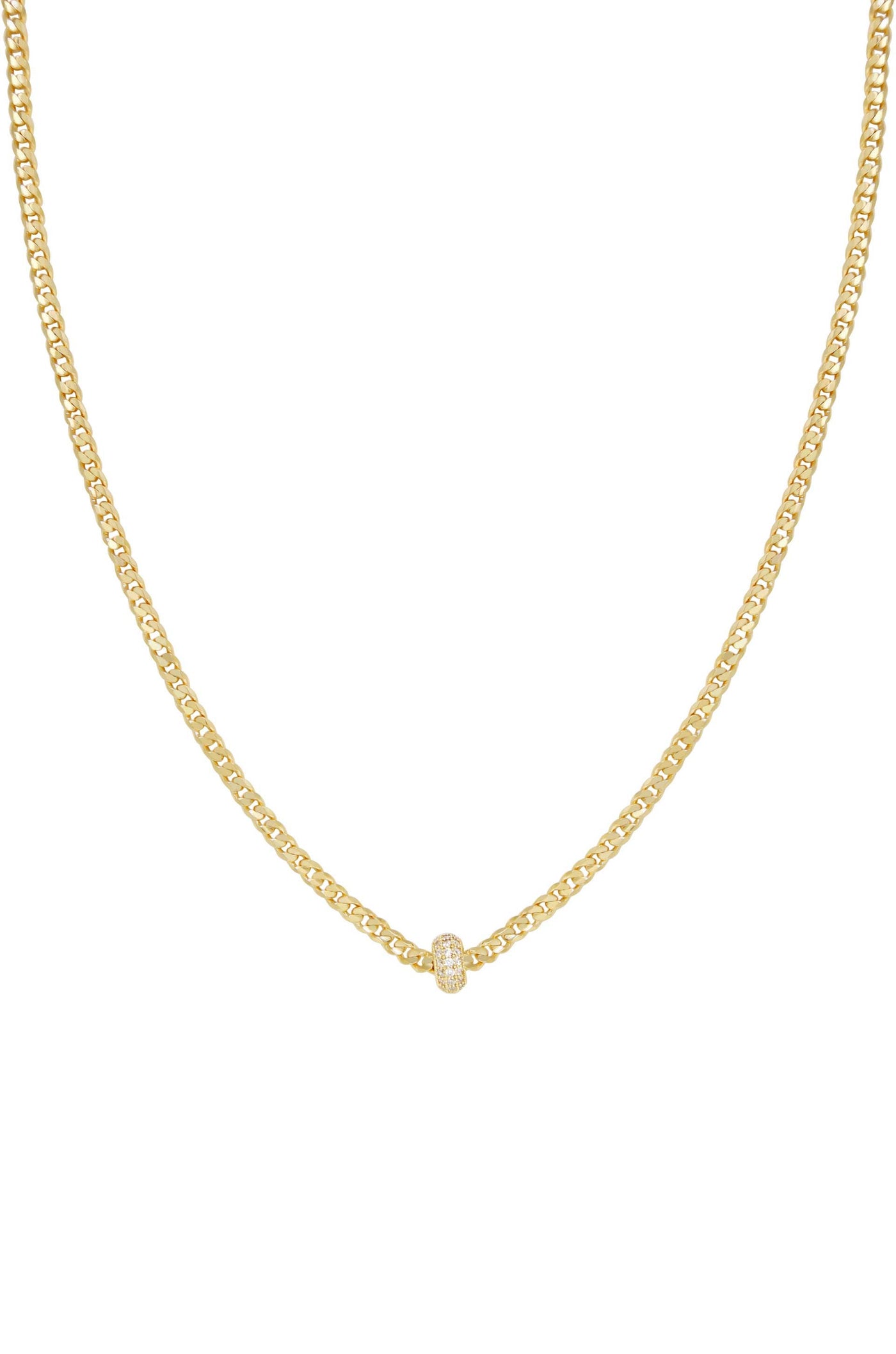 Single Chain Crystal Bead Necklace