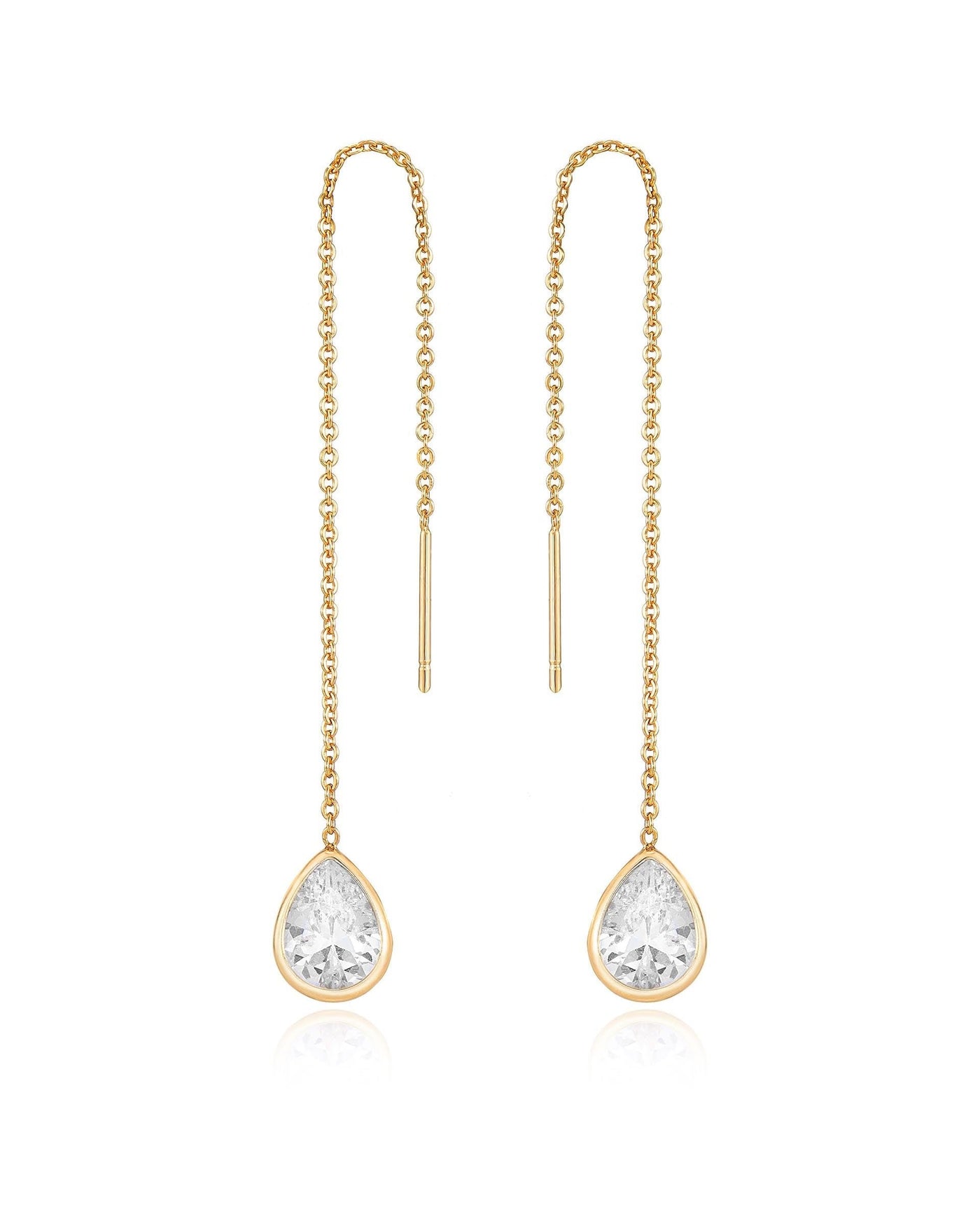Barely There Chain and Crystal Dangle Earrings