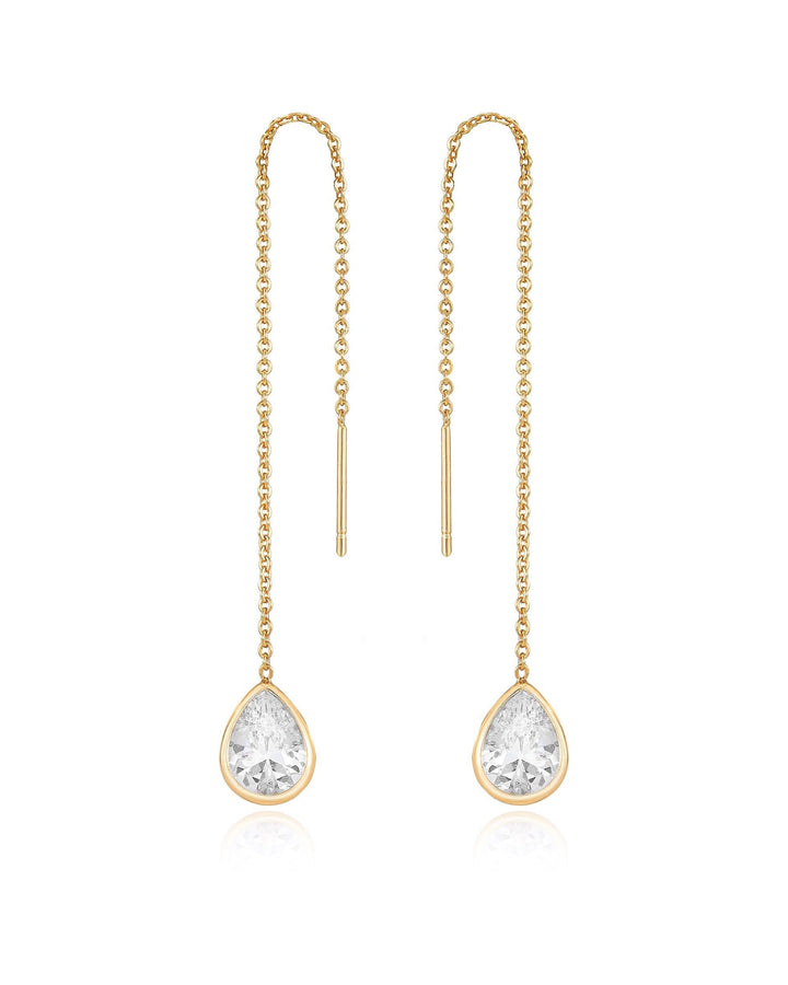 Barely There Chain and Crystal Dangle Earrings