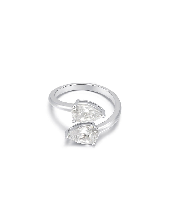 Crystal Teardrop Wrap Ring