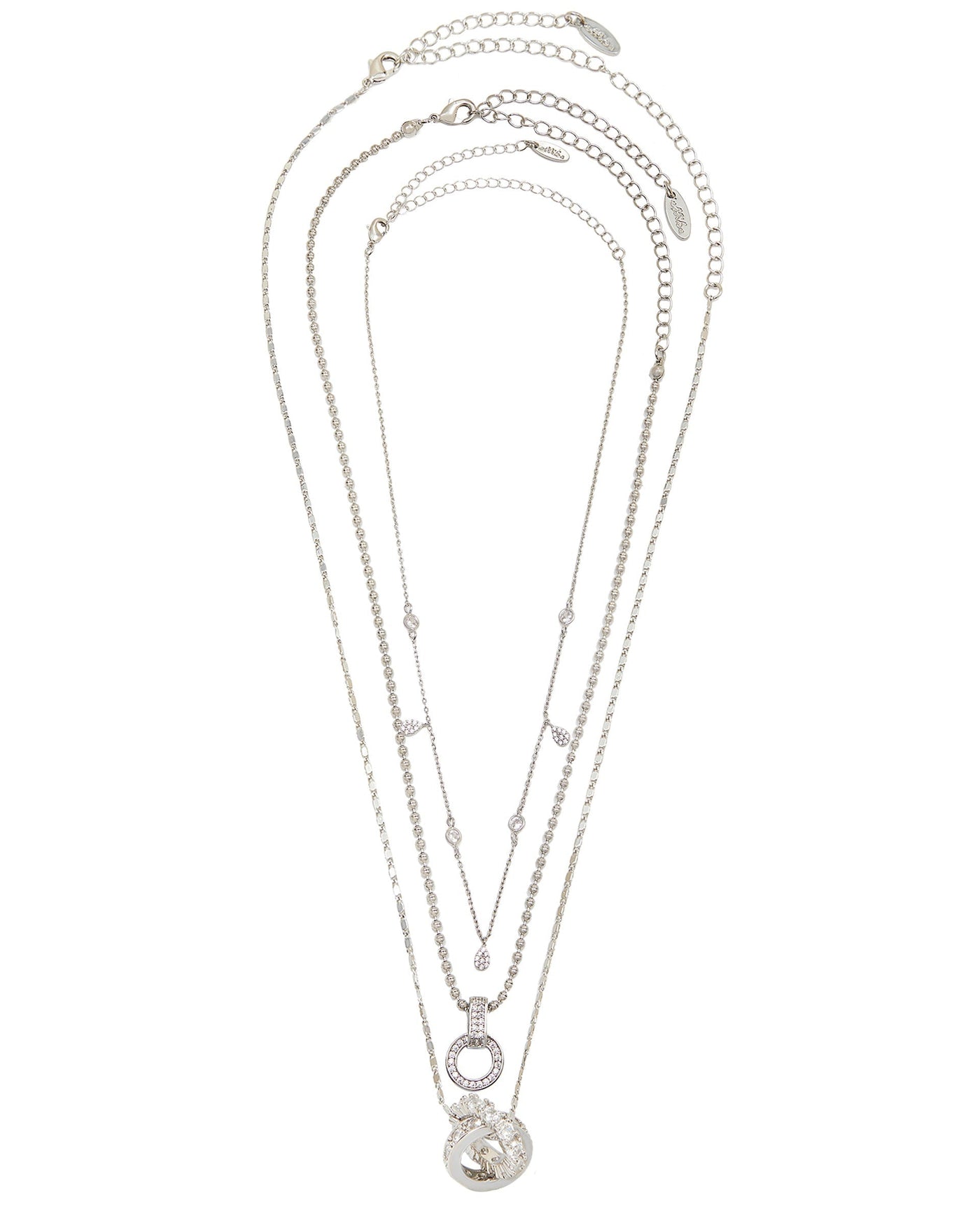 Dainty Crystal Trio Necklace Set
