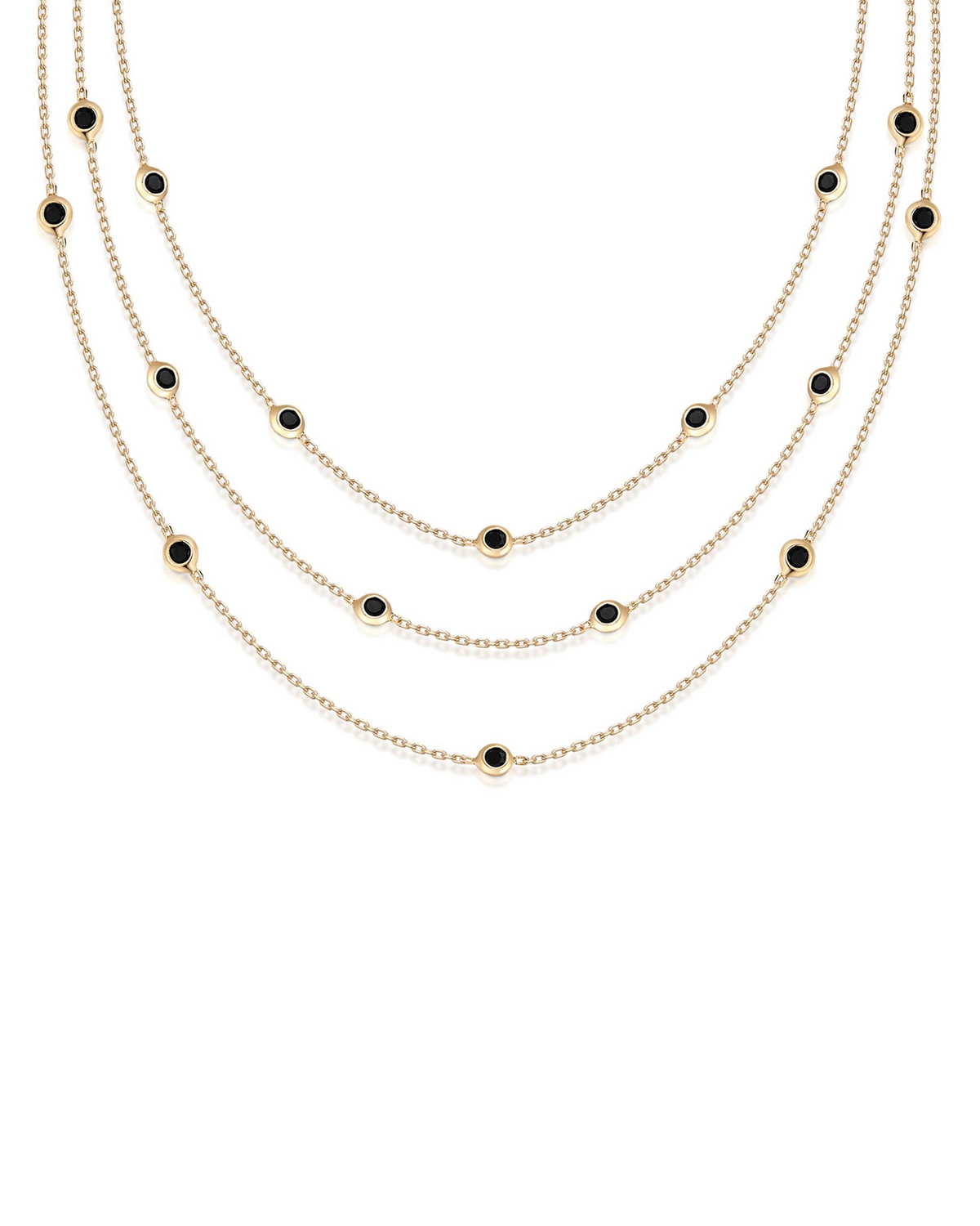 Perfect Crystal Dotted Layered Necklace