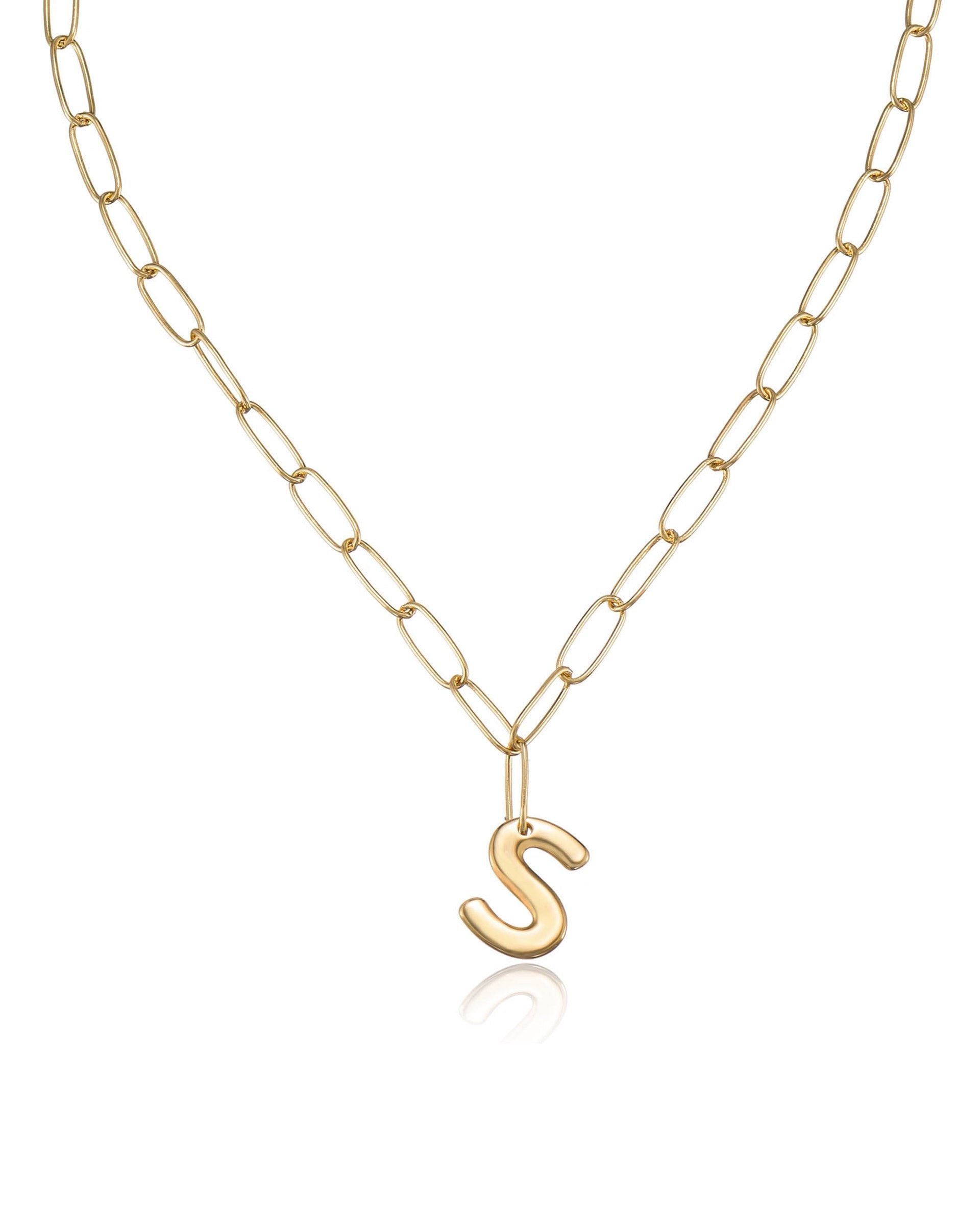 Paperclip Link Initial Necklace | Boston Proper