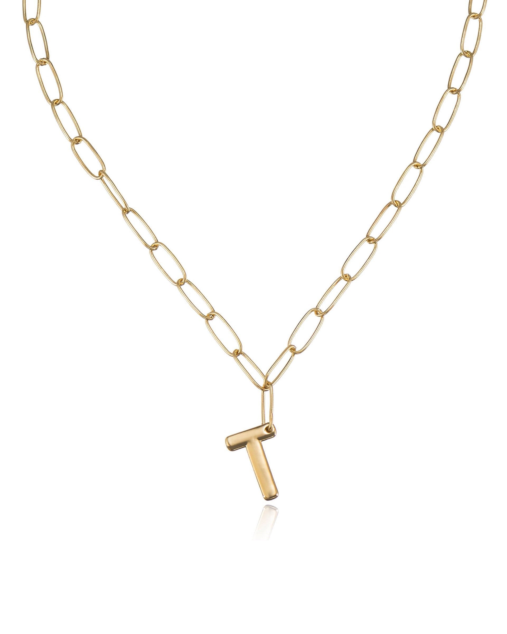 Paperclip Link Initial Necklace | Boston Proper