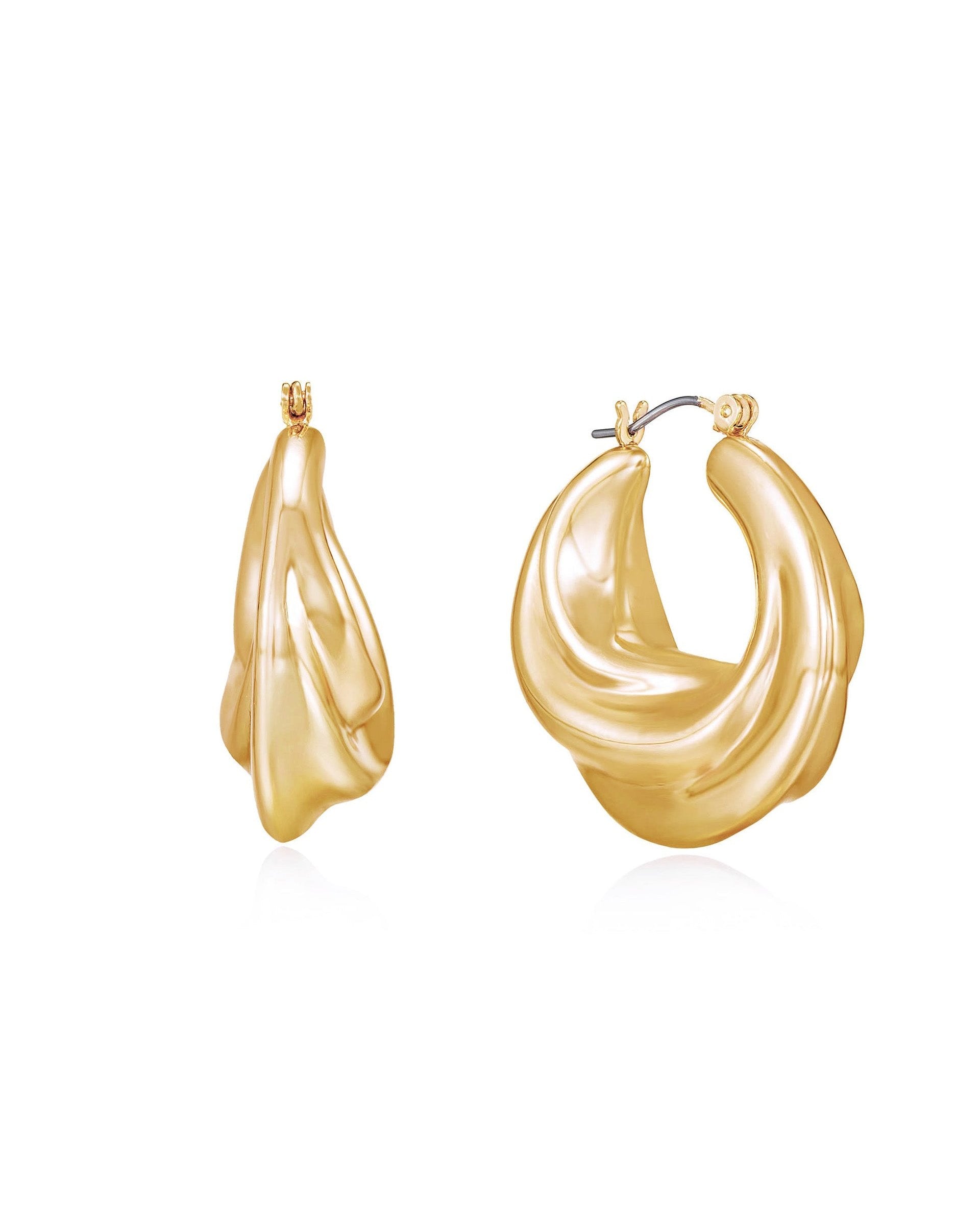 ETTIKA Crescent Swirl Hoop Earrings