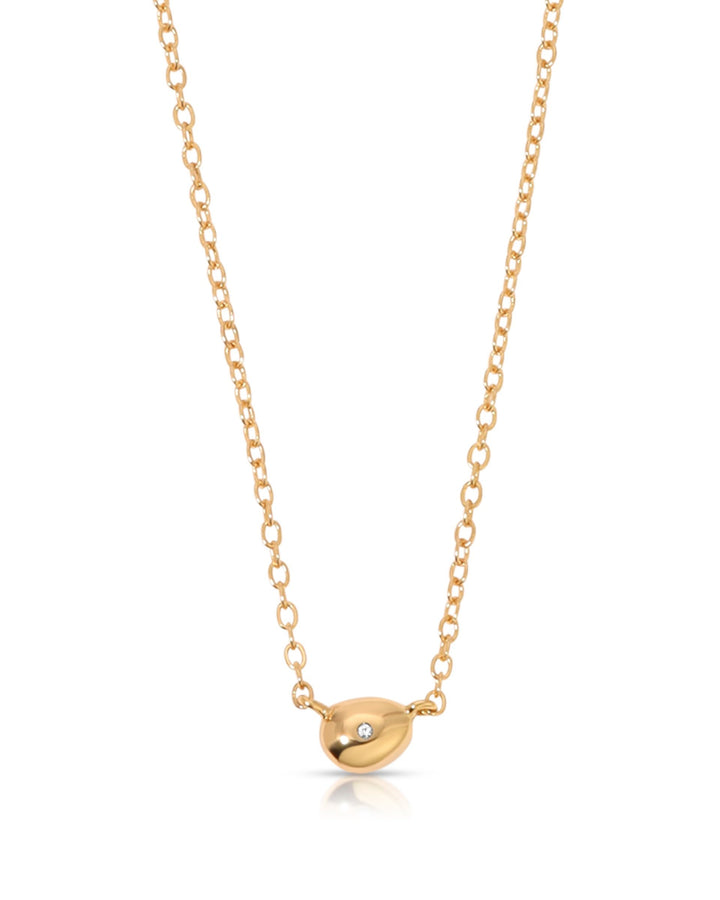Polished Dainty Pebble Necklace