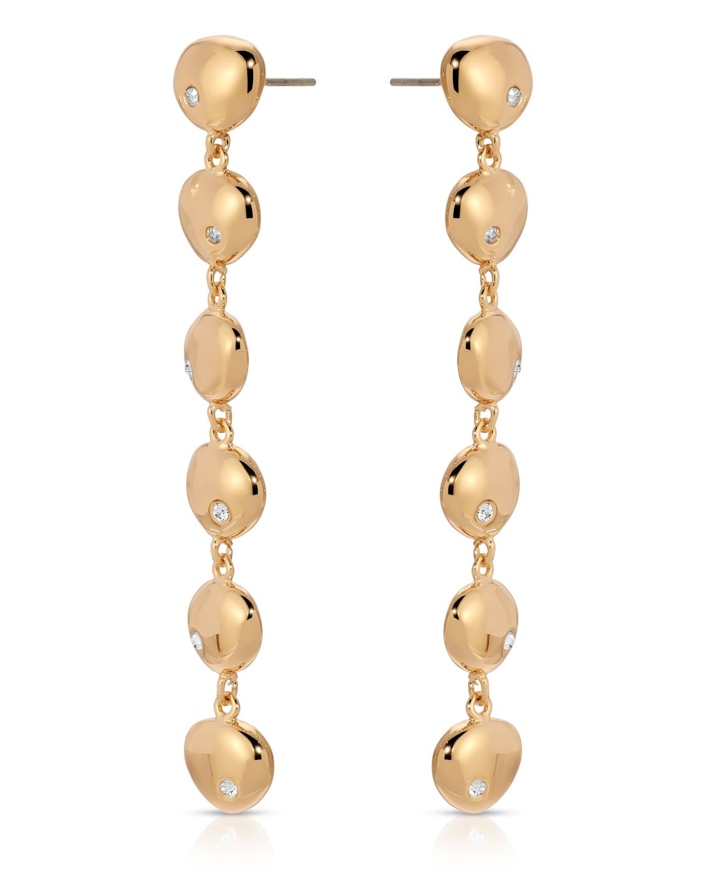 Polished Pebble Linear Dangle Earrings