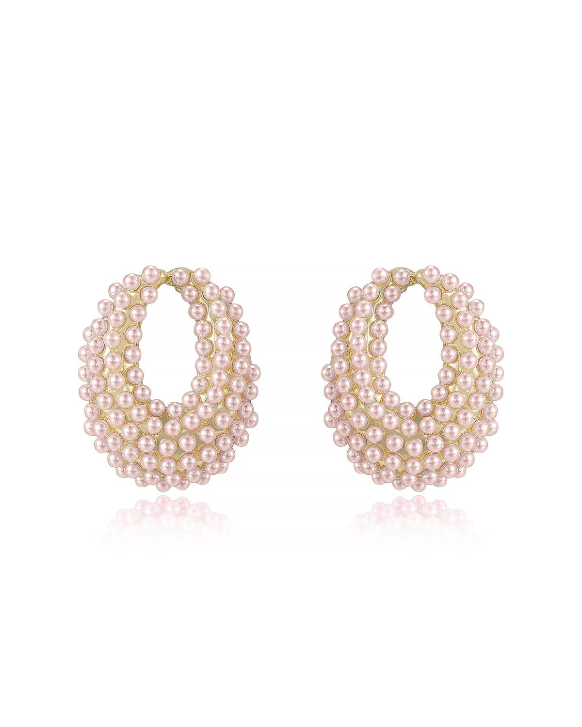 Classic Pearl Cluster Stud Earrings