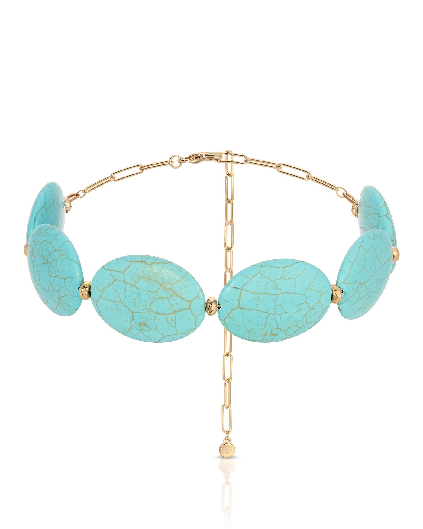 Oval Turquoise Stones Statement Choker
