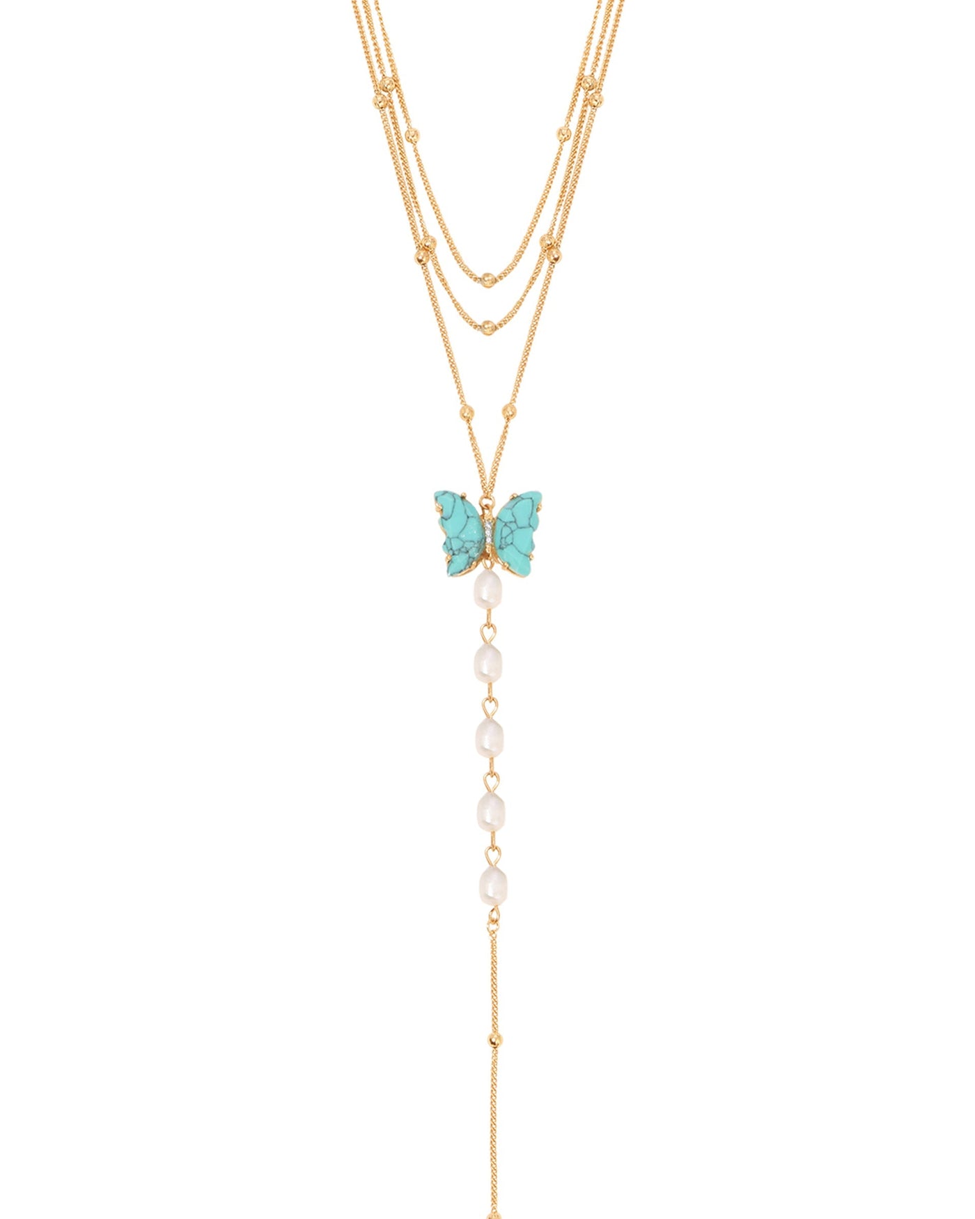 Turquoise Butterfly Lariat