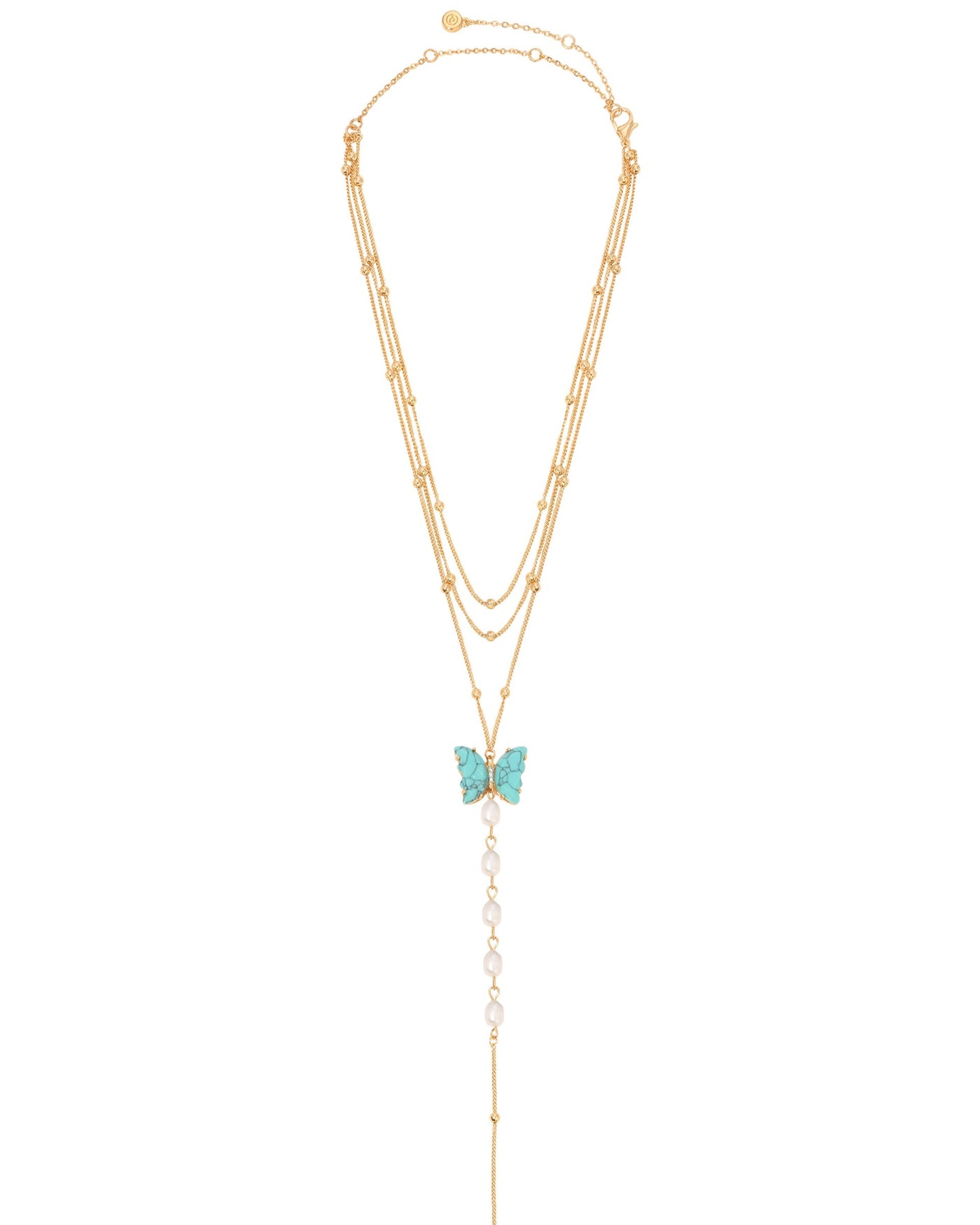Turquoise Butterfly Lariat