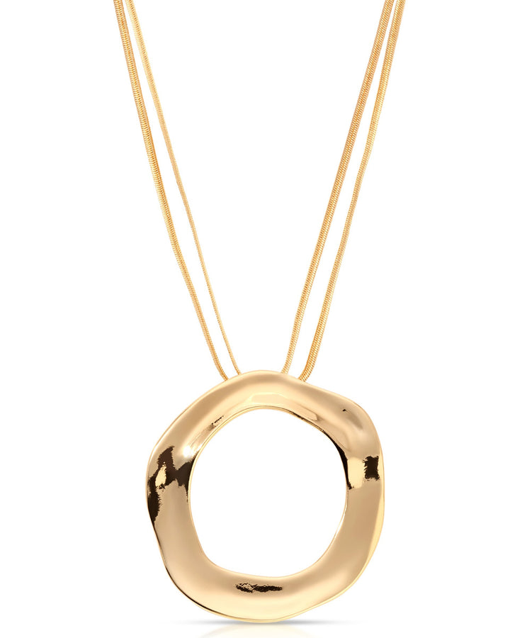 Open Circle Pavè Necklace