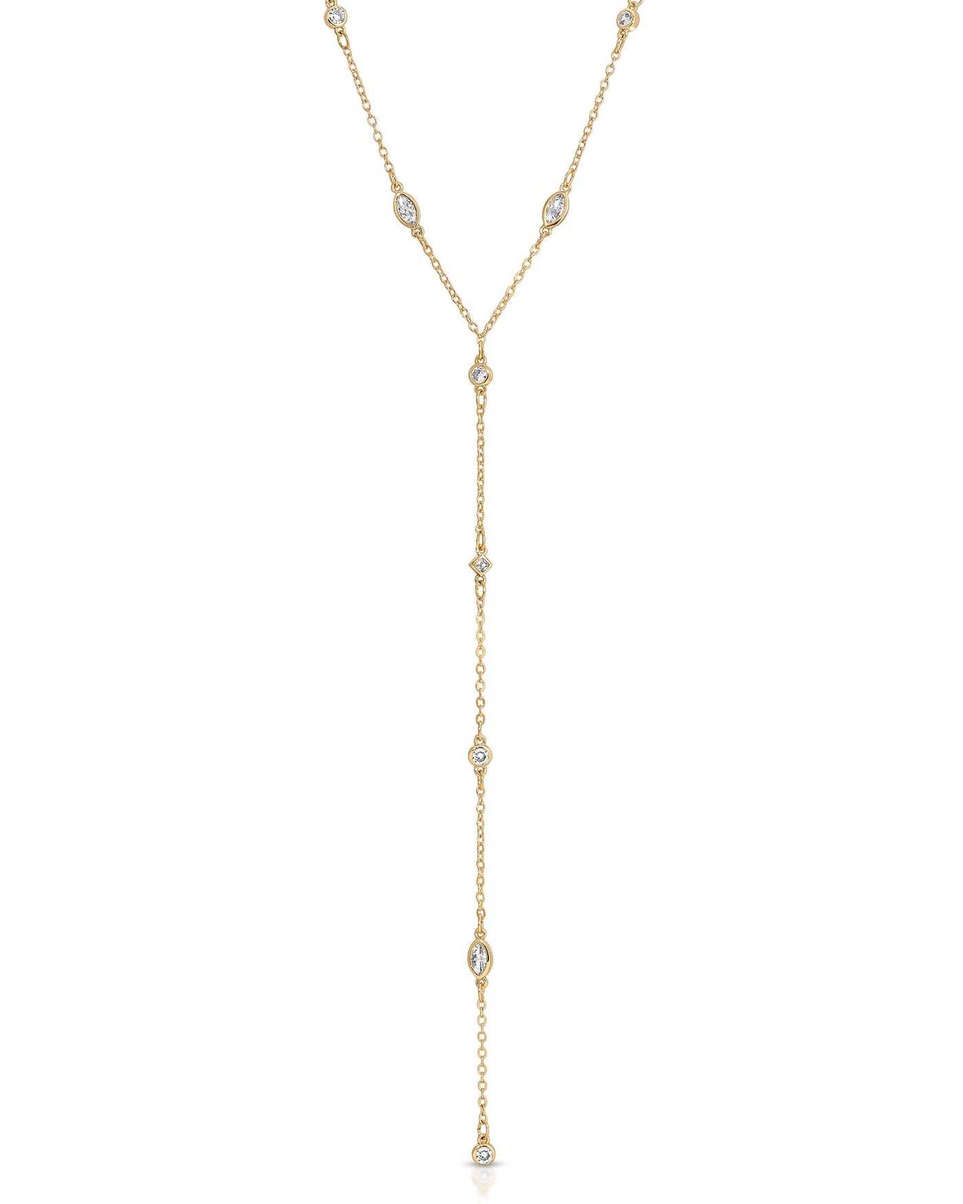 Simple Statement Crystal Dotted Lariat