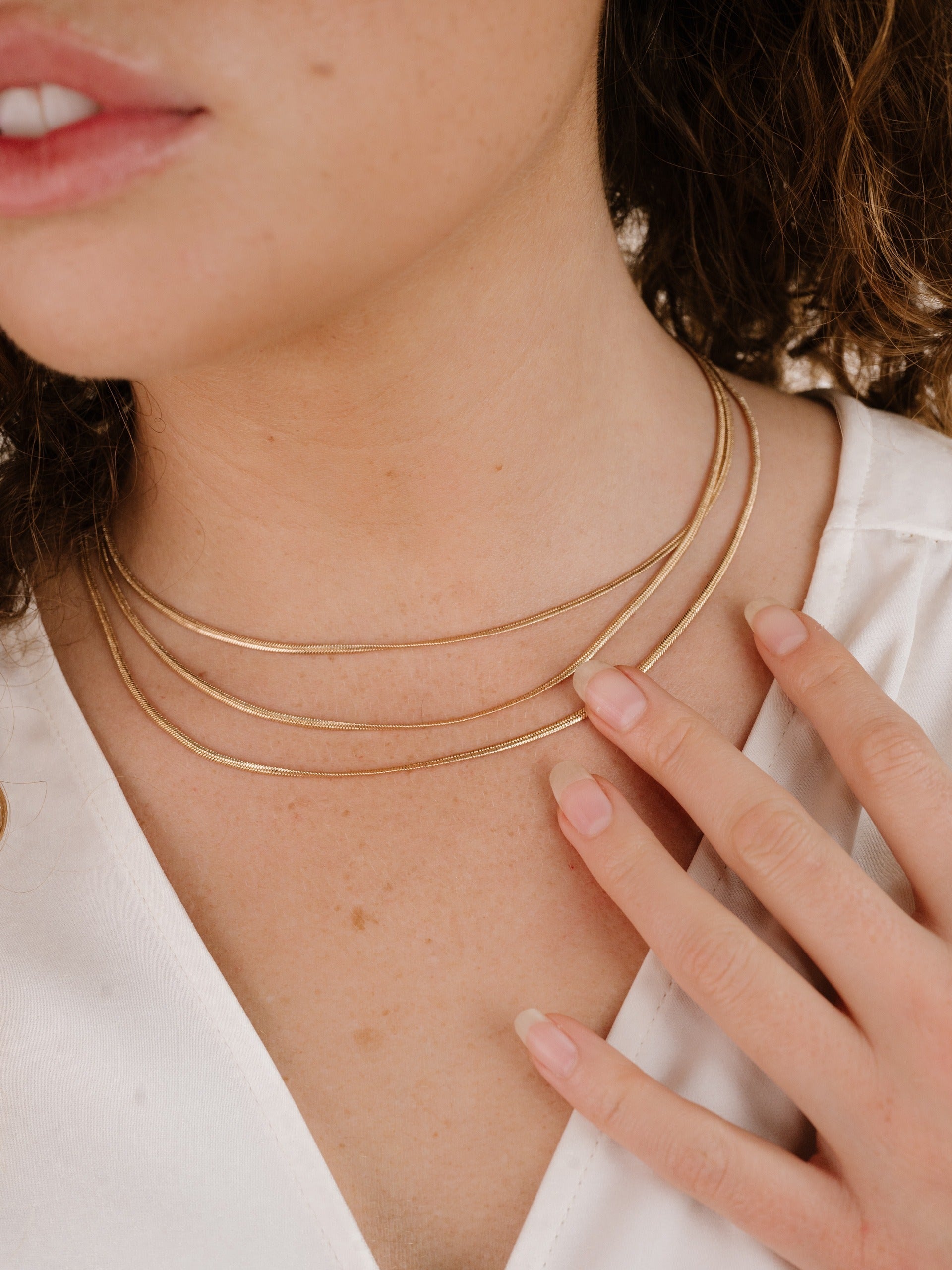 Triple Snake Chain Necklace – Boston Proper