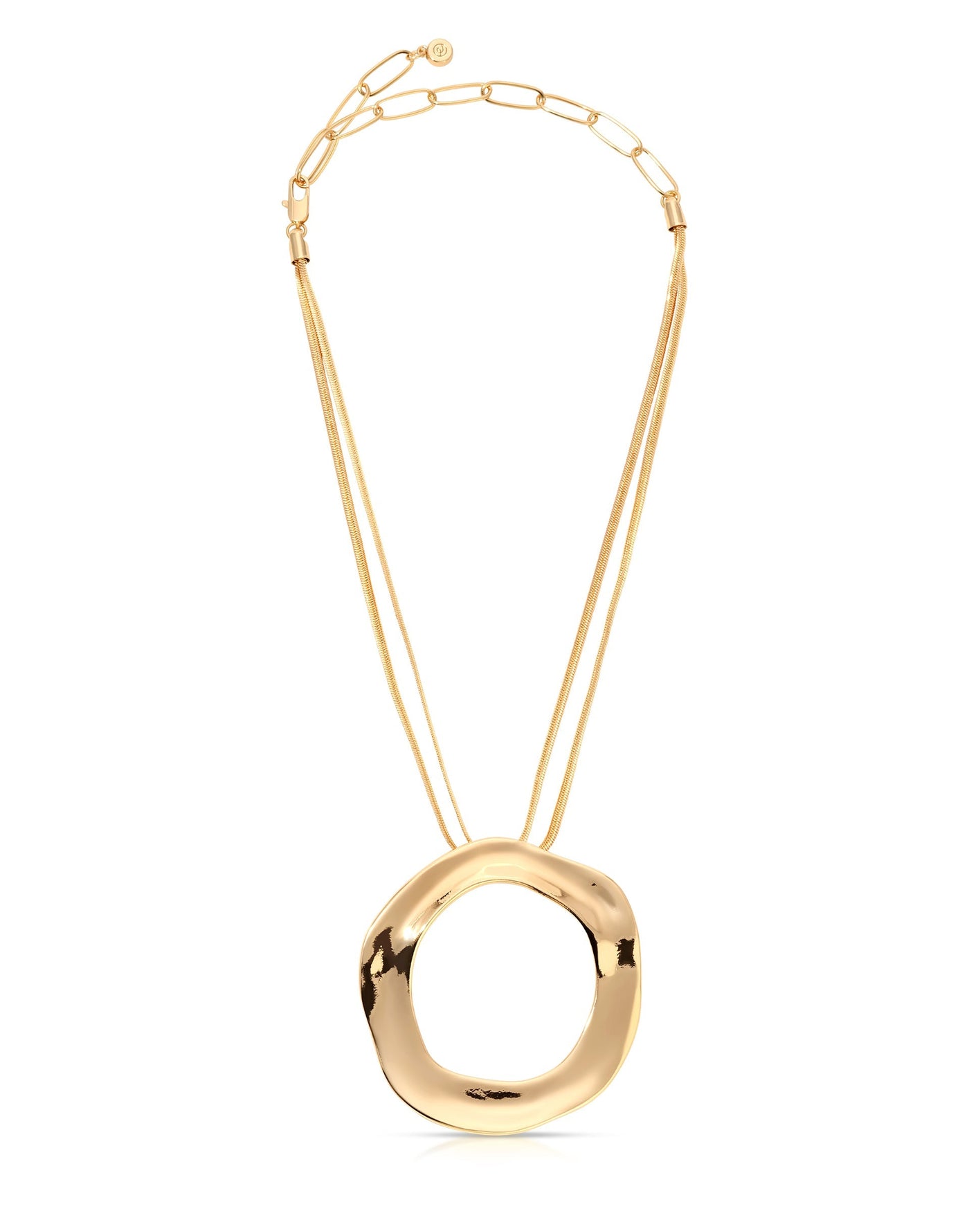 Open Circle Pavè Necklace