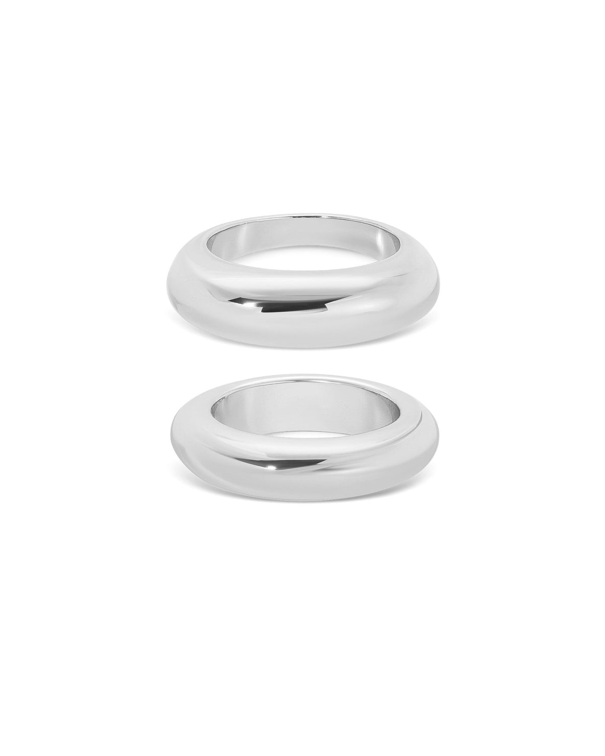 Modern Dome Ring Set