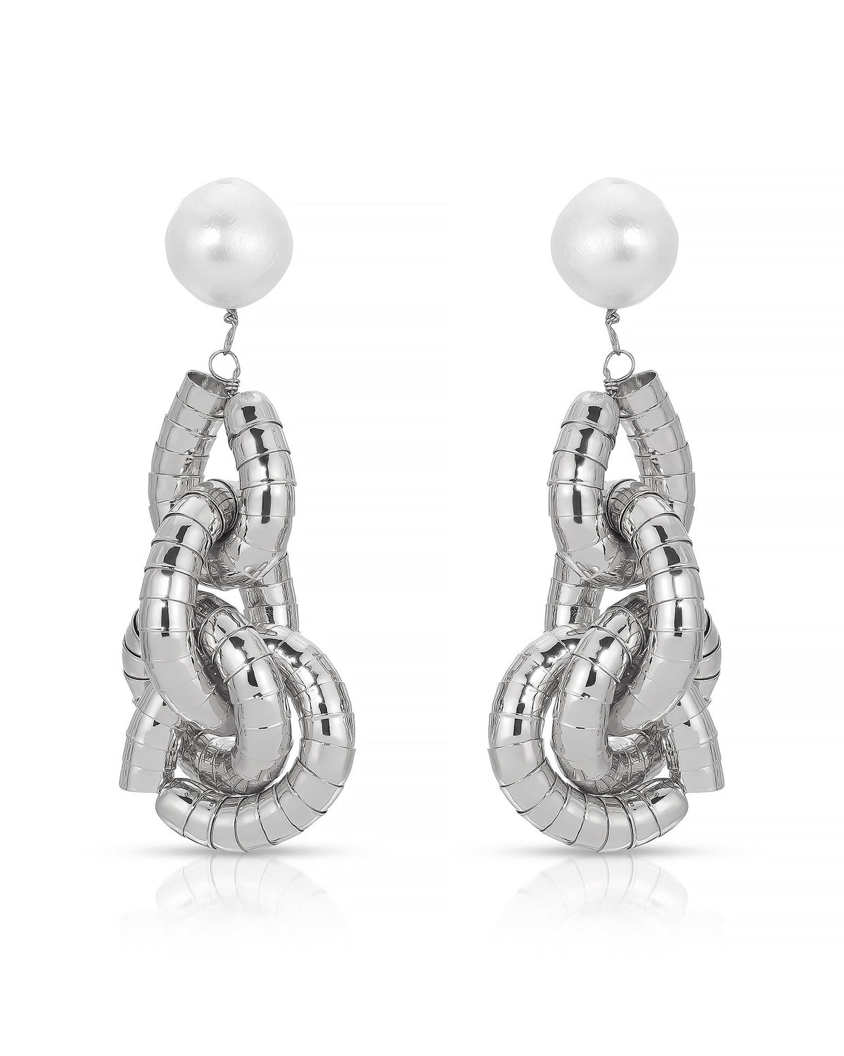 Liquid Gold Pearl Drop Earrings