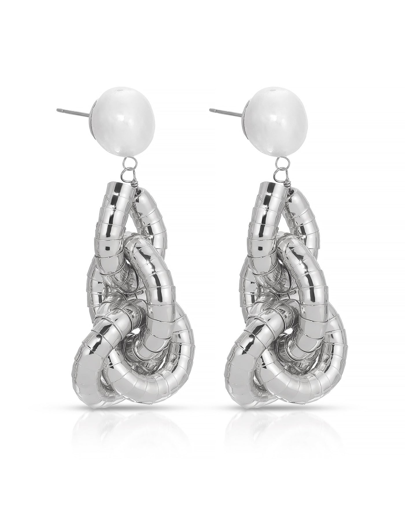 Liquid Gold Pearl Drop Earrings