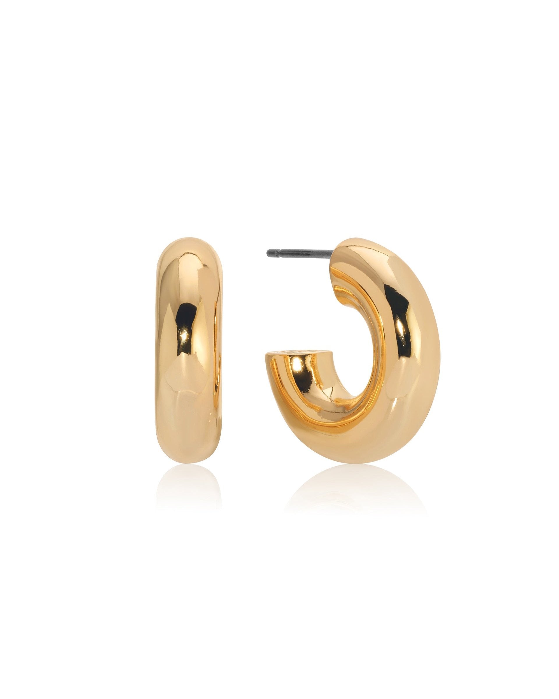 あい　Classic Hoops Thick Small Gold Mini Thick Classic Hoops | Boston Proper