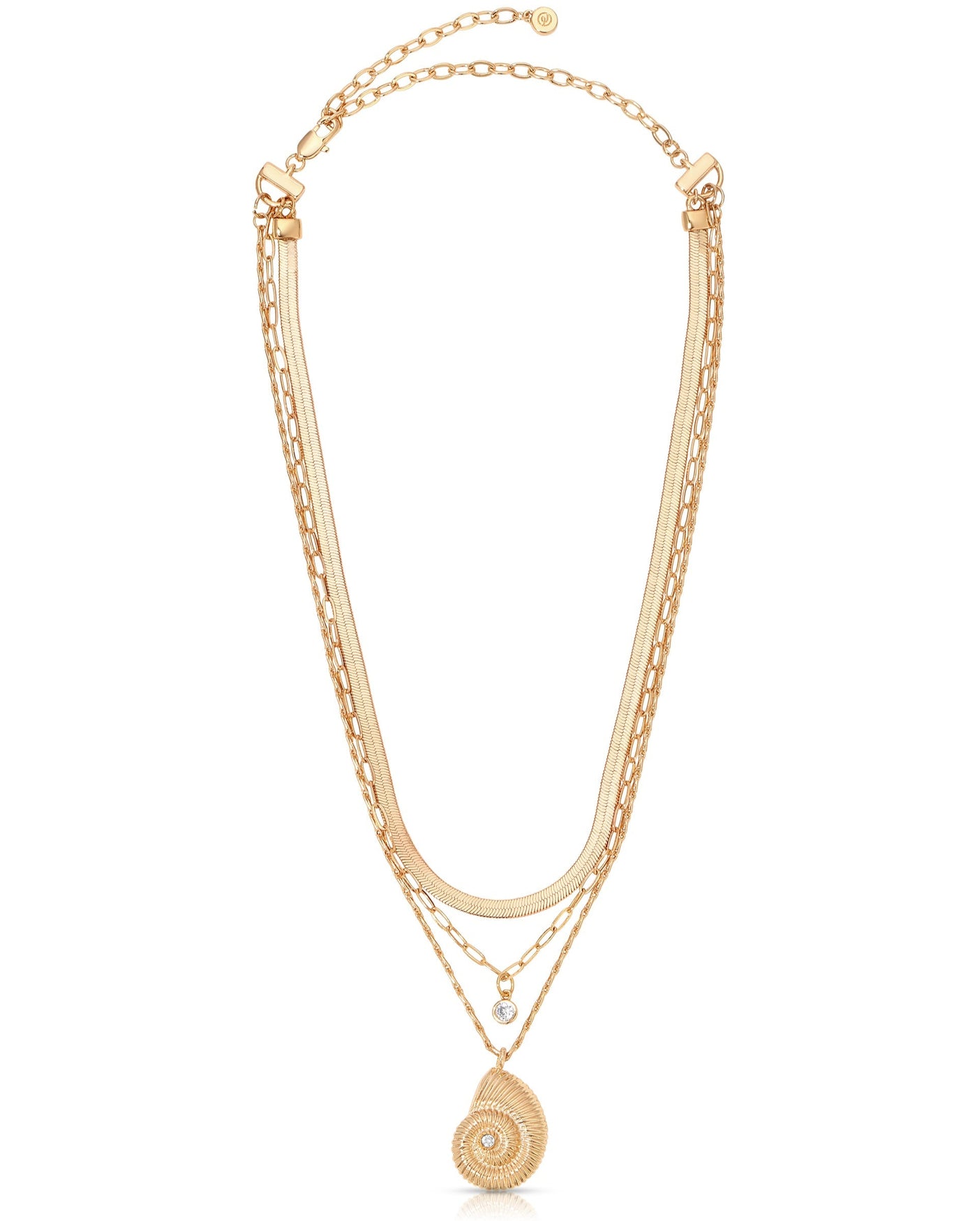 Nautilus Shell Pendant Layered Necklace