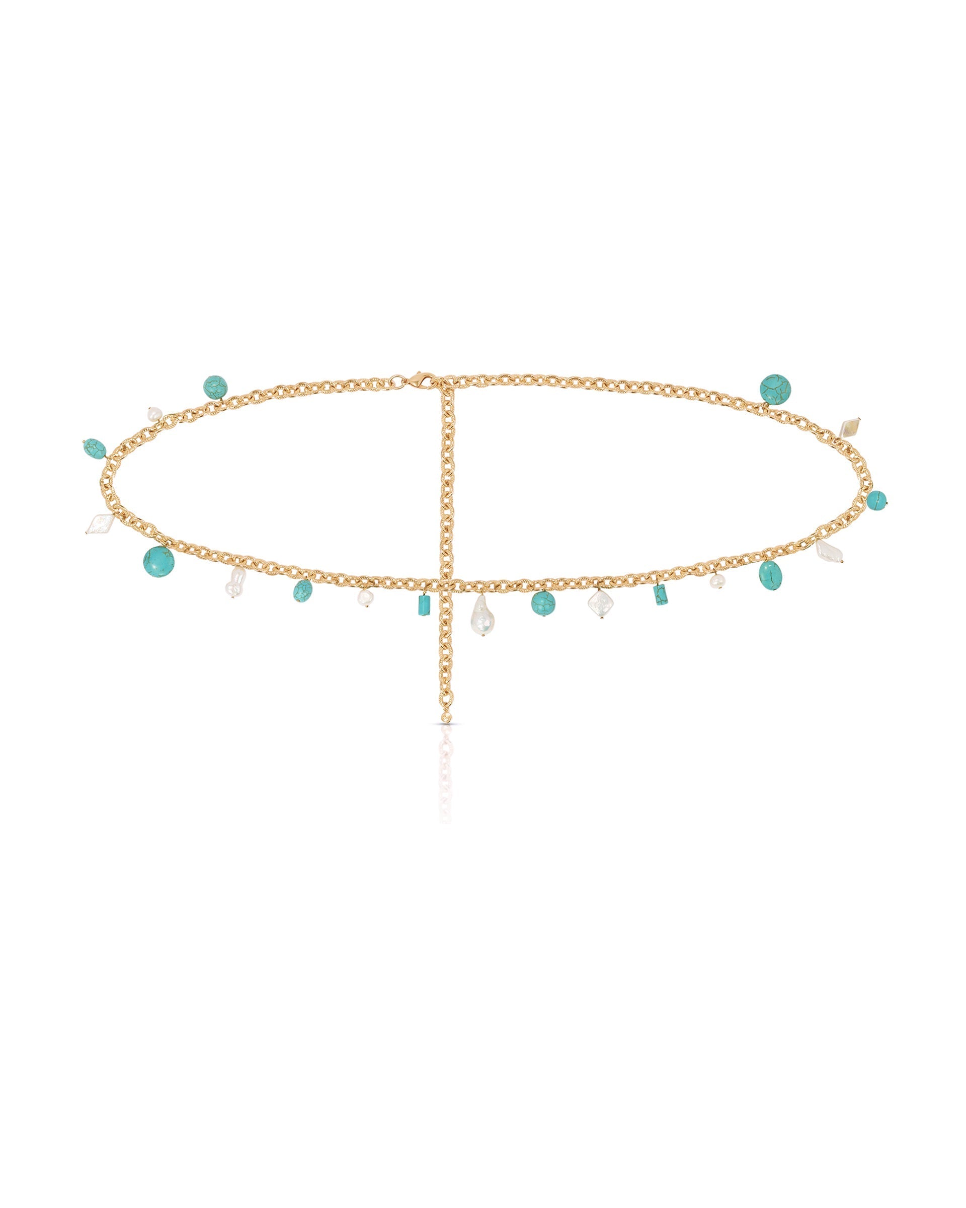 Tropical Turquoise and Pearl Waist Chain | Boston Proper