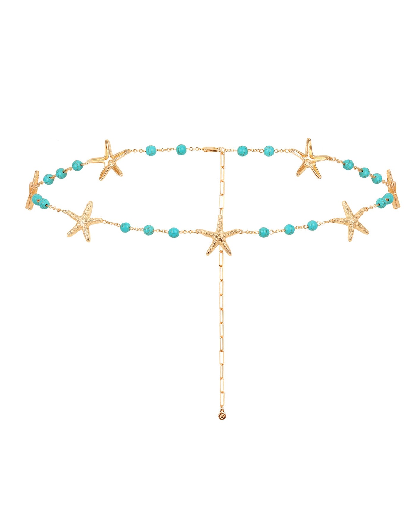 Starfish and Turquoise Bead Waist Chain
